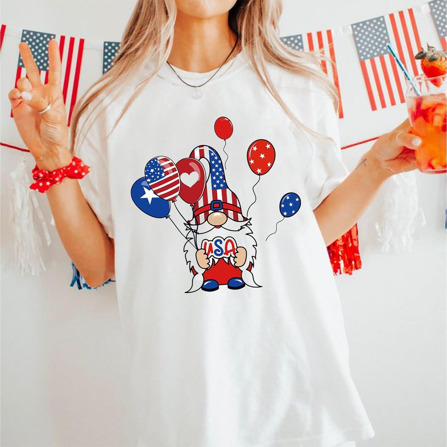 Parches de Transferencia de Calor 4 de Julio YUEJIMEIGUI 4 Pcs