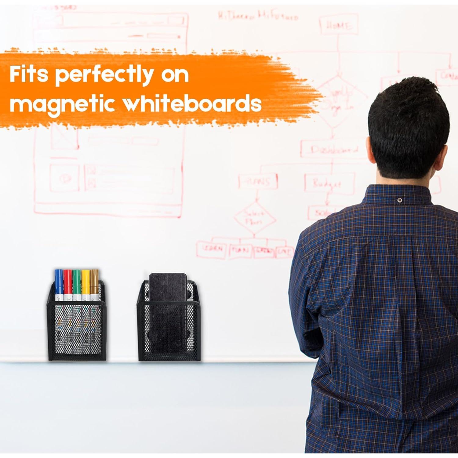 Soporte Magnético para Lápices Ameceres - 2 Paquetes Negro