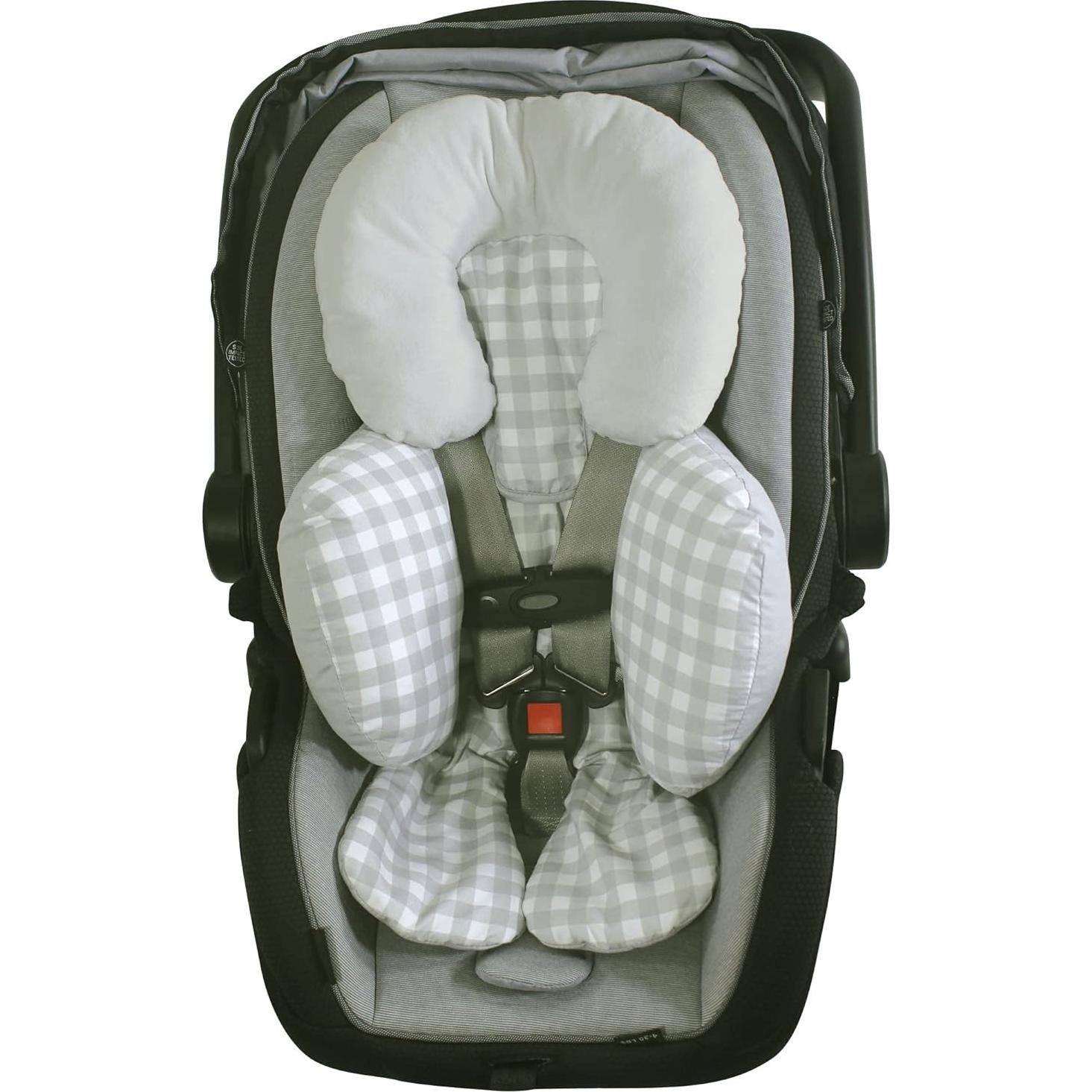 Inserto de Soporte para Cuerpo de Asiento de Auto Hudson Baby Unisex Gingham Gris
