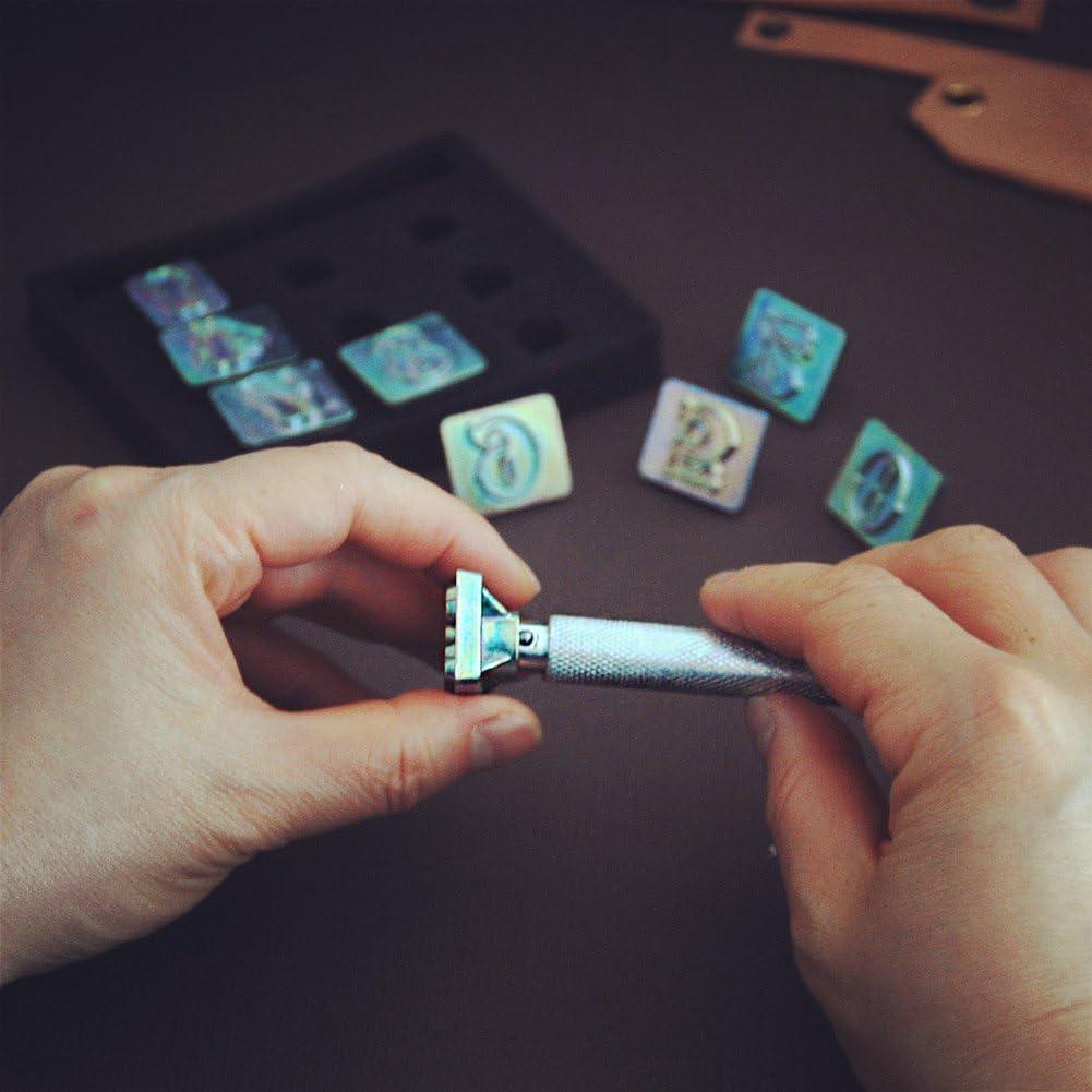 Kit de estampado de números OWDEN 10 piezas 19 mm para cuero