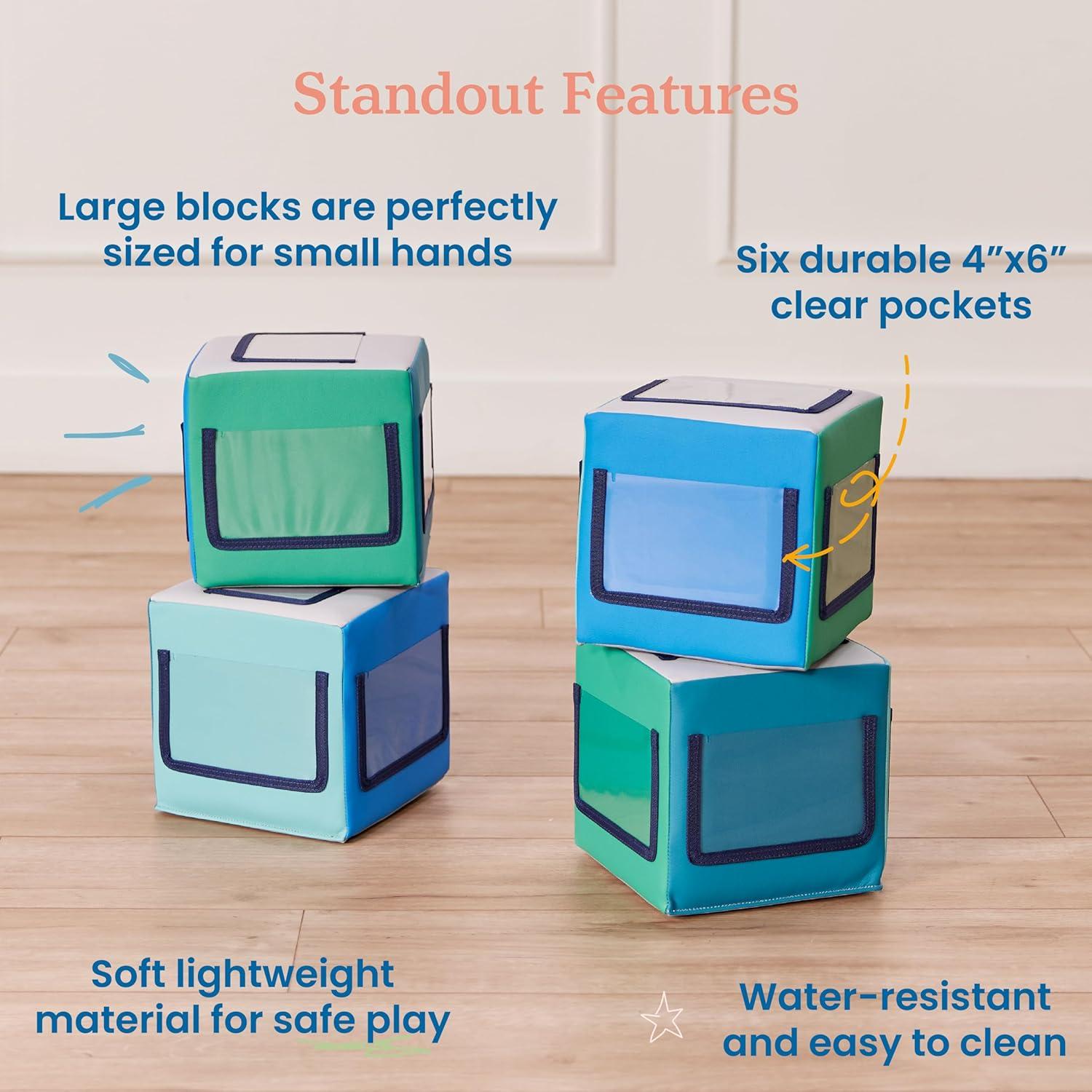 Bloques de Actividad Suaves ECR4Kids 4 Piezas Personalizables