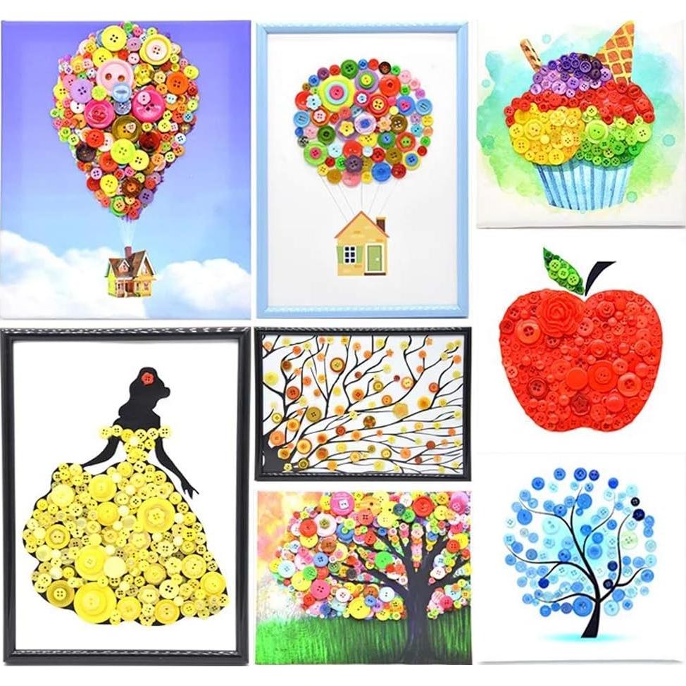 650 Botones Negros de Resina para Manualidades Qovydx