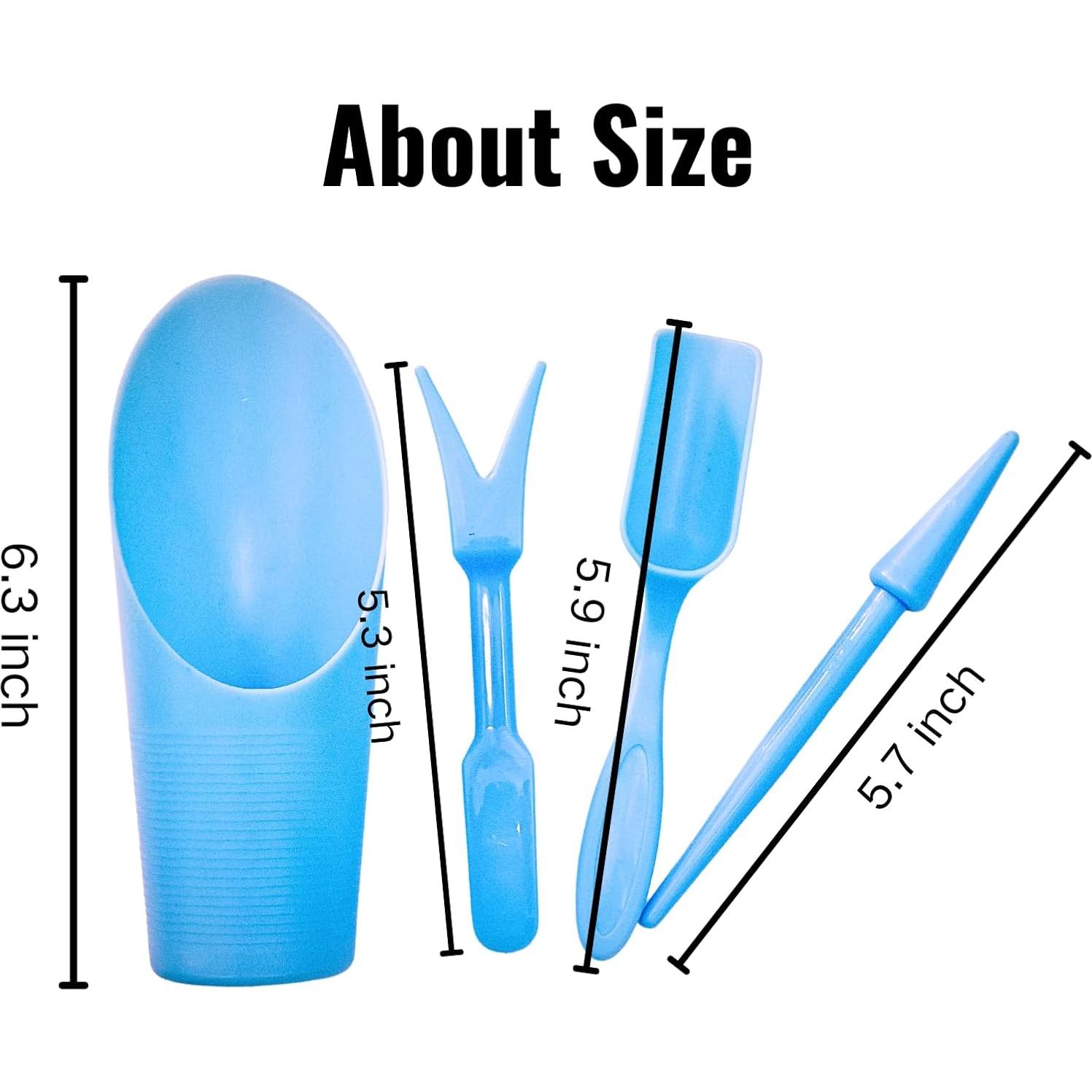 Pala de Jardín NINGDAN 4 Piezas Herramientas de Mano Azul