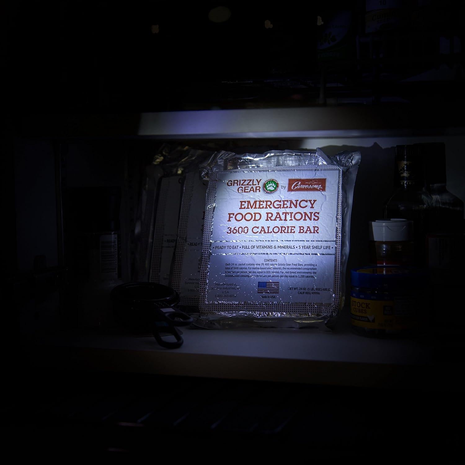 Raciones de Comida de Emergencia Grizzly Gear Vainilla 3600 Calorías