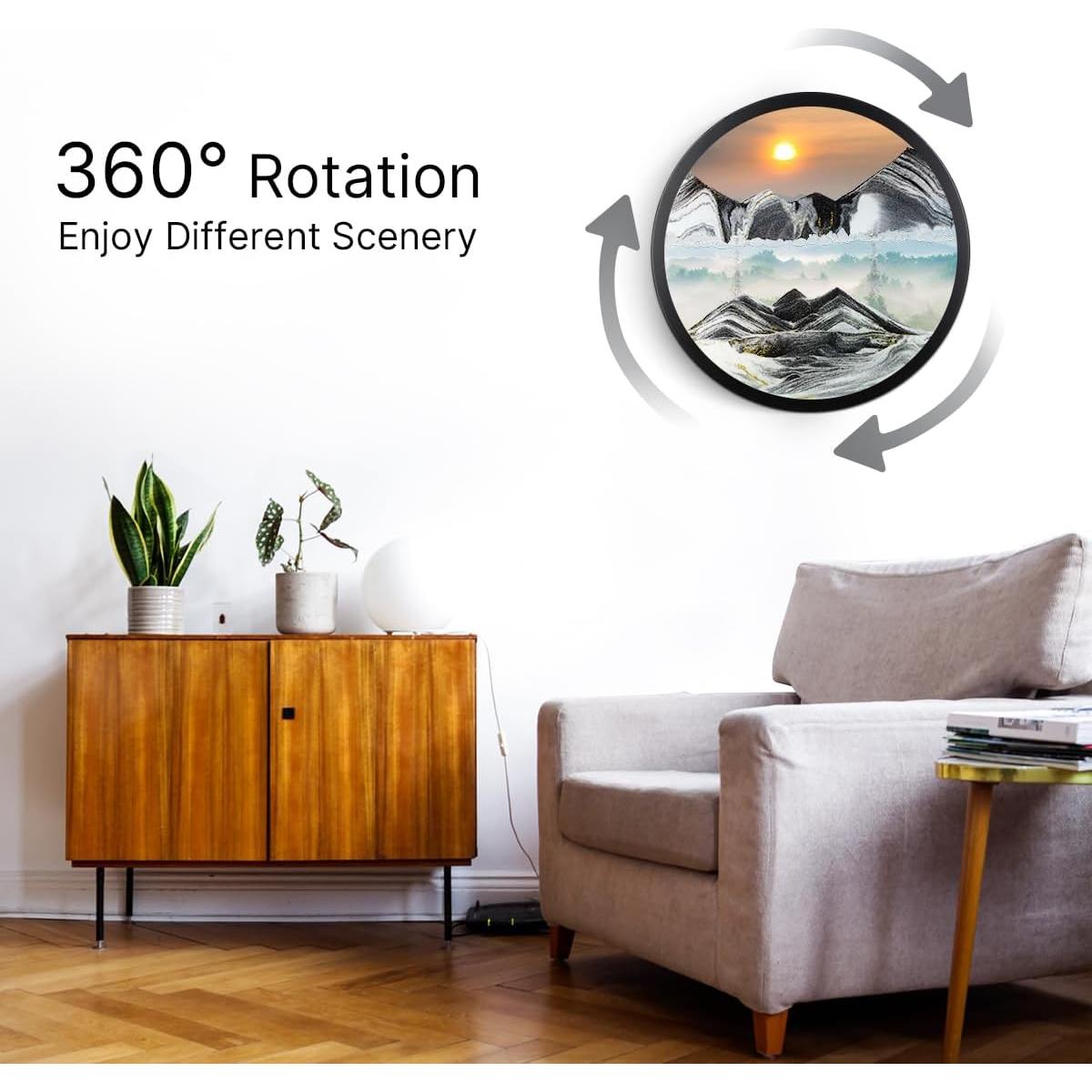 Arte de Arena 3D Mtadmai 43.69 cm Decoración Relajante