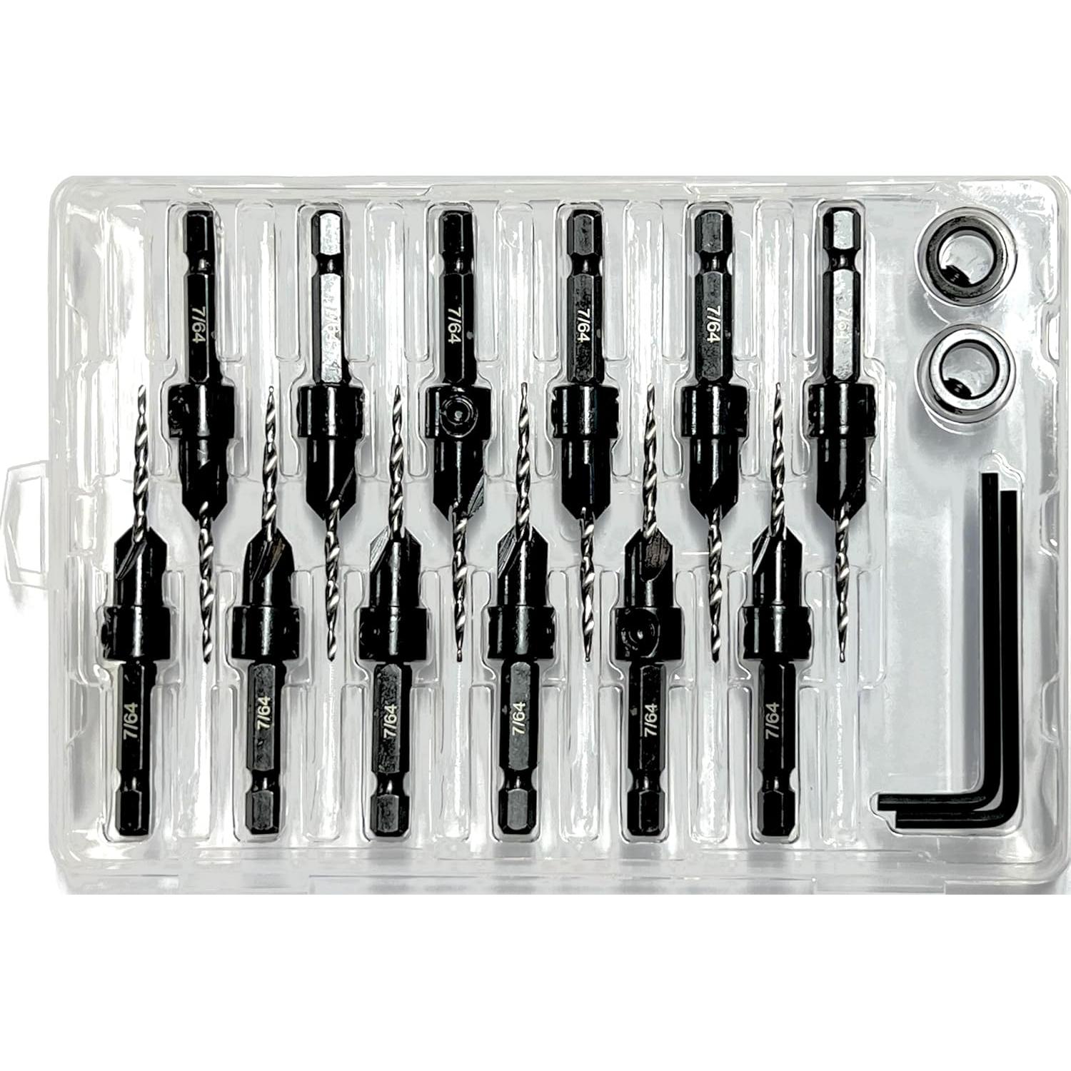 Juego de Brocas de Avellanado FTG 12 Piezas #4 para Madera