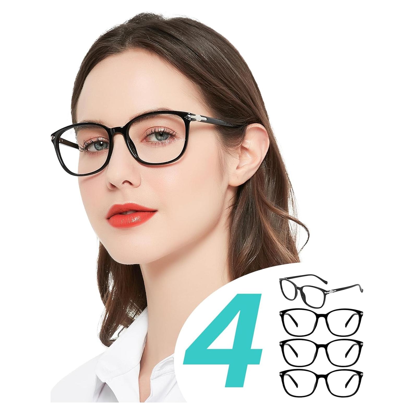 4 Paquetes de Gafas de Lectura WEMOOTANTS con Bloqueo Luz Azul 1.0 a 4.0