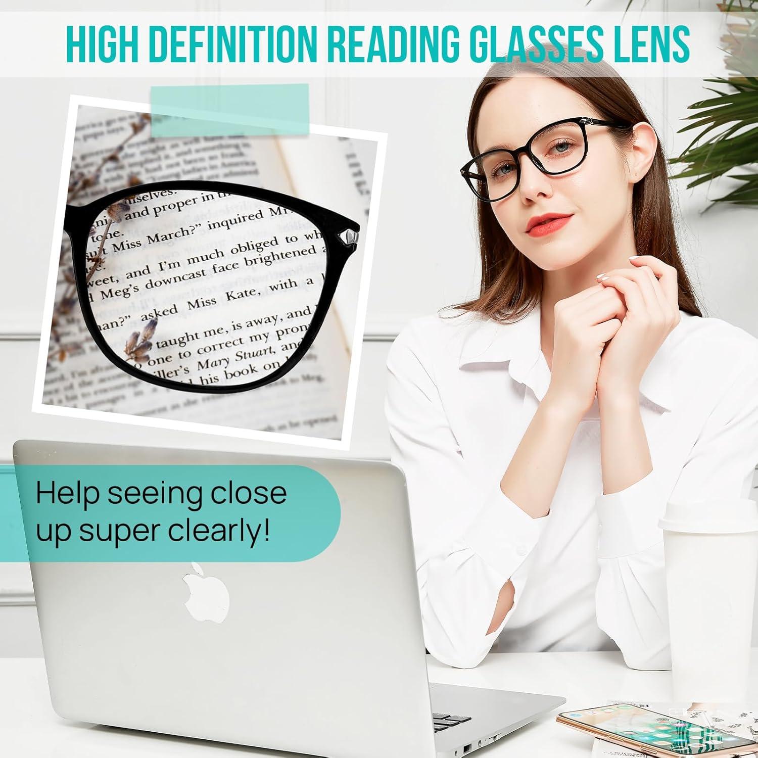 4 Paquetes de Gafas de Lectura WEMOOTANTS con Bloqueo Luz Azul 1.0 a 4.0