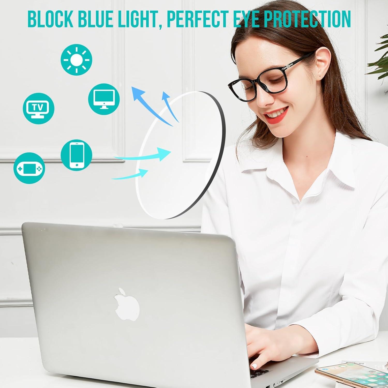 4 Paquetes de Gafas de Lectura WEMOOTANTS con Bloqueo Luz Azul 1.0 a 4.0