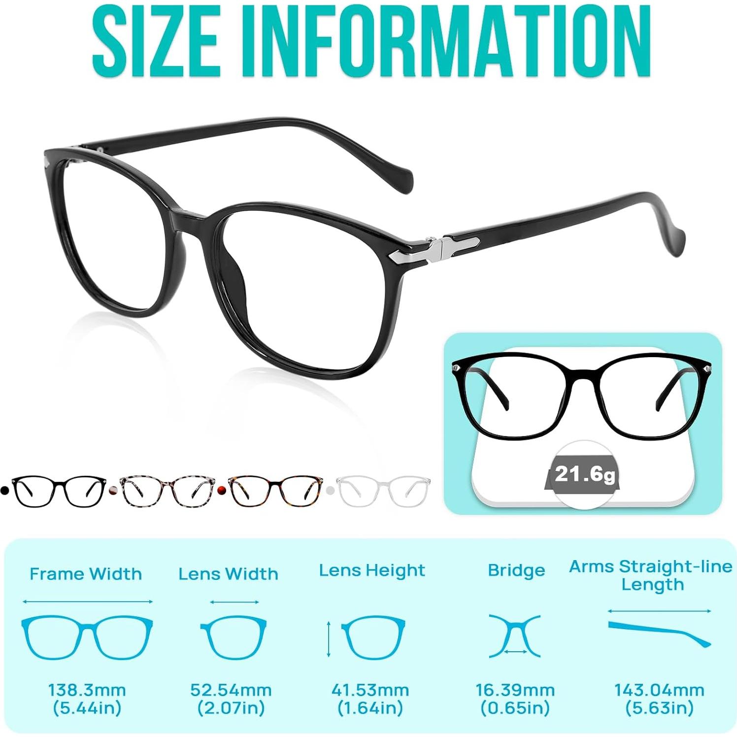 4 Paquetes de Gafas de Lectura WEMOOTANTS con Bloqueo Luz Azul 1.0 a 4.0