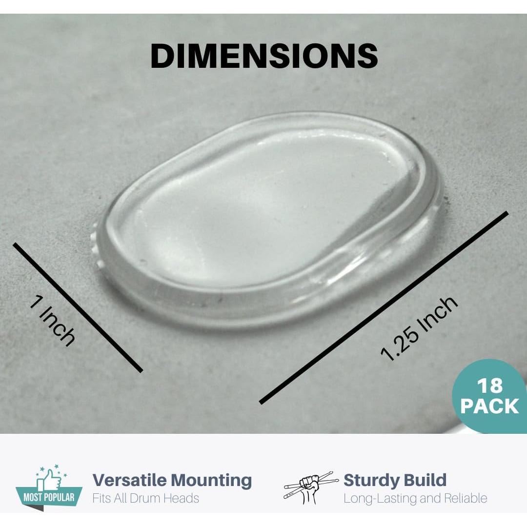 Almohadillas de Gel SoundAssured para Tambores - Paquete 18