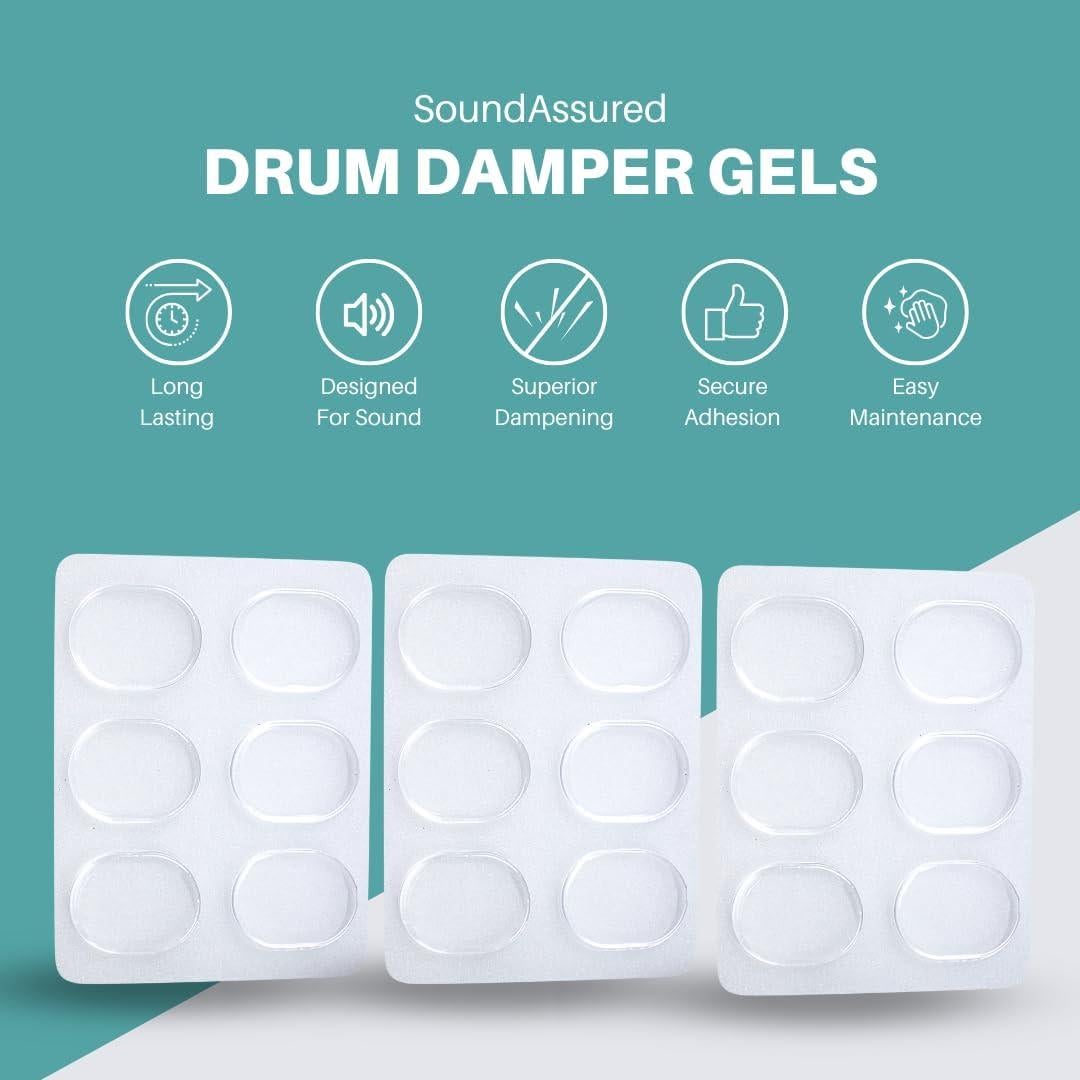 Almohadillas de Gel SoundAssured para Tambores - Paquete 18