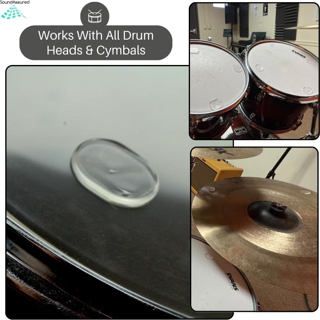 Almohadillas de Gel SoundAssured para Tambores - Paquete 18