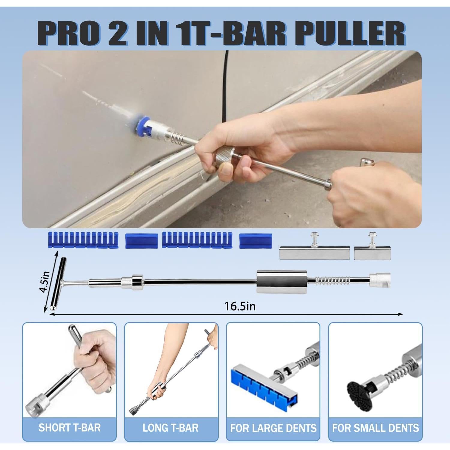 Kit de Reparación de Abolladuras NIHAO 100PCS con Extractor