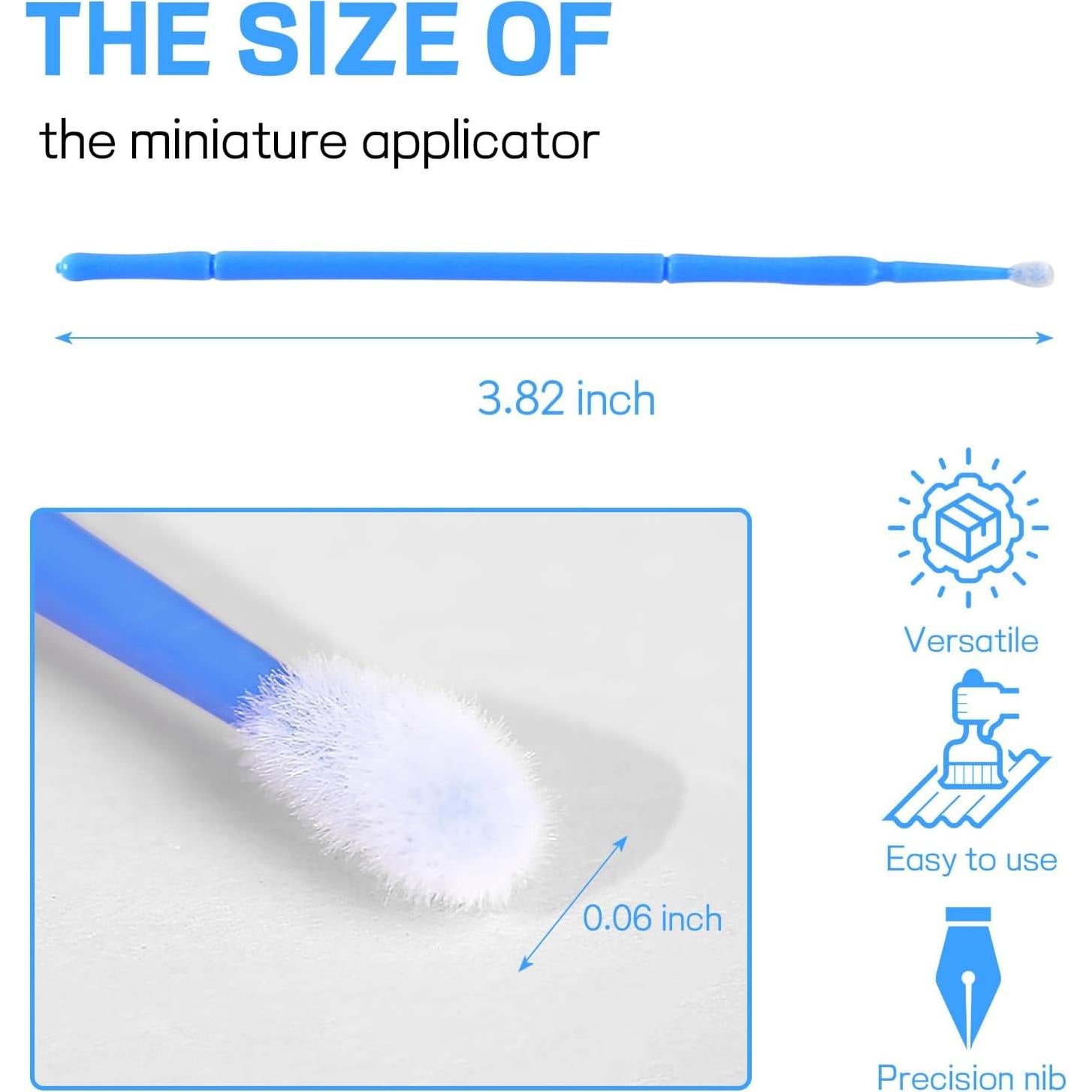 100 Pinceles de Retocado Hbxdeco 1.5mm Azul para Pintura