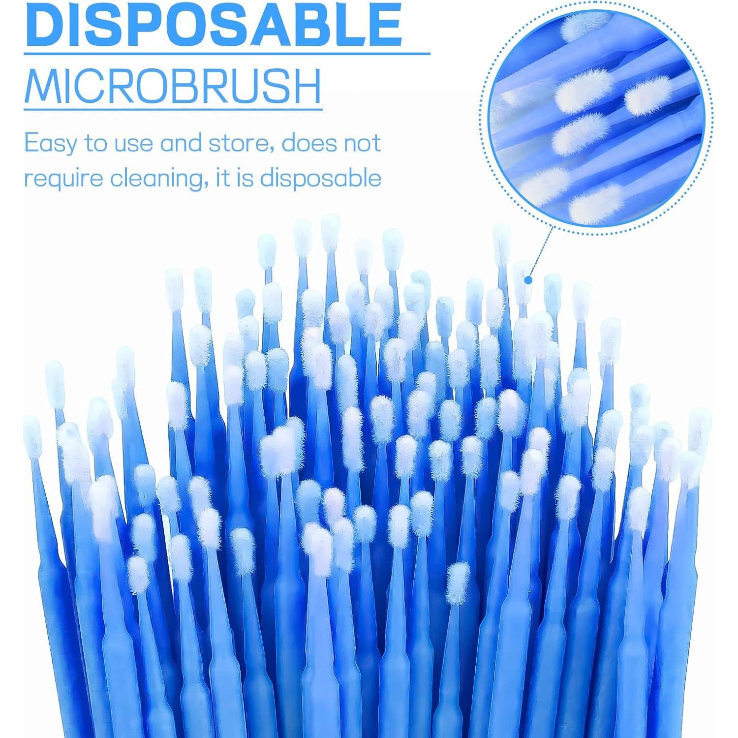 100 Pinceles de Retocado Hbxdeco 1.5mm Azul para Pintura