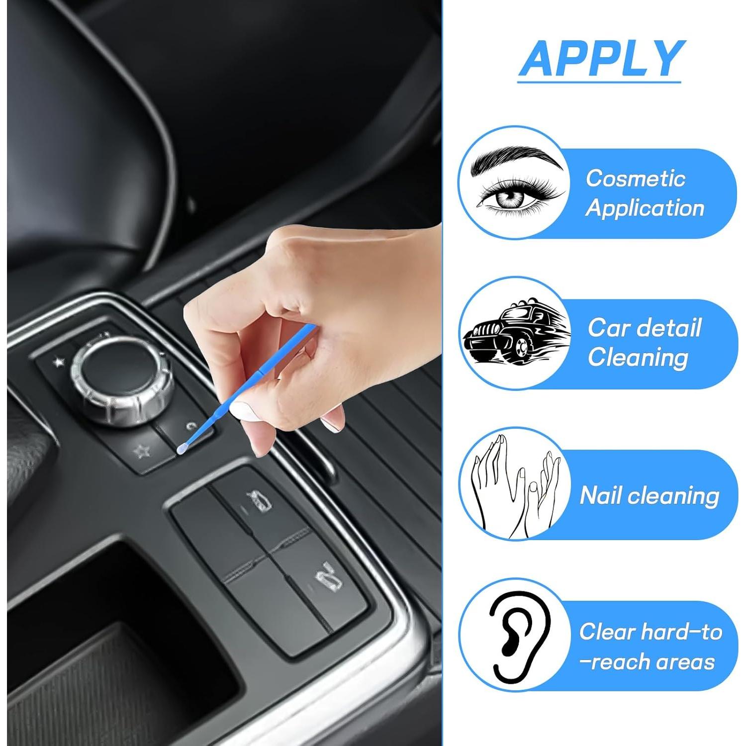 100 Pinceles de Retocado Hbxdeco 1.5mm Azul para Pintura