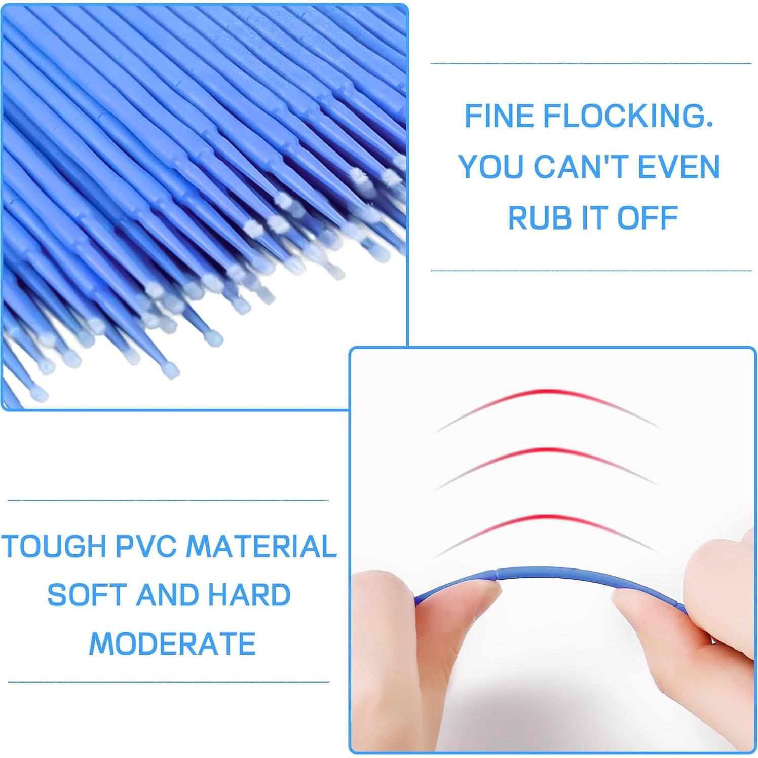 100 Pinceles de Retocado Hbxdeco 1.5mm Azul para Pintura