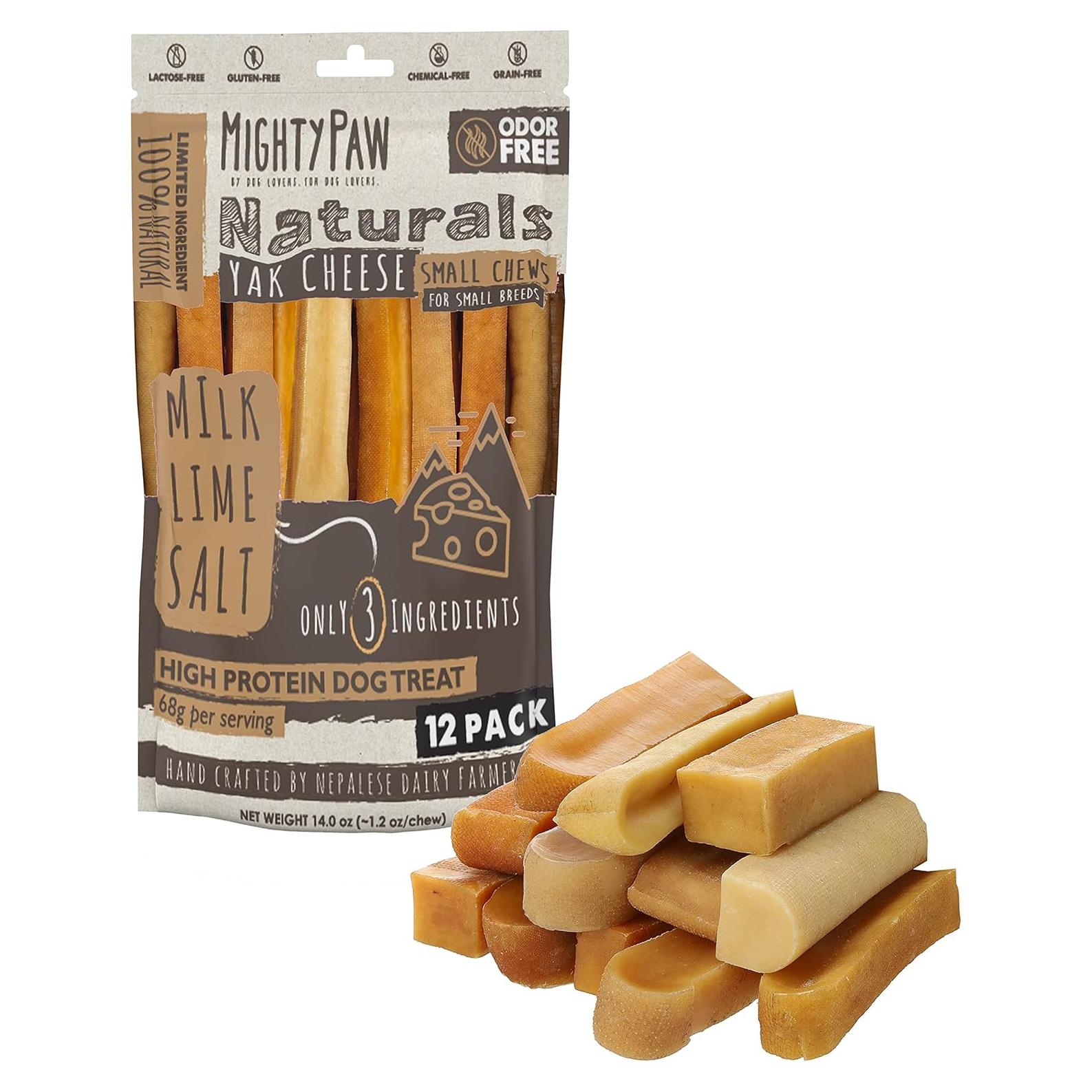 Mighty Paw Palitos de Queso de Yak para Perros - 12 Unidades