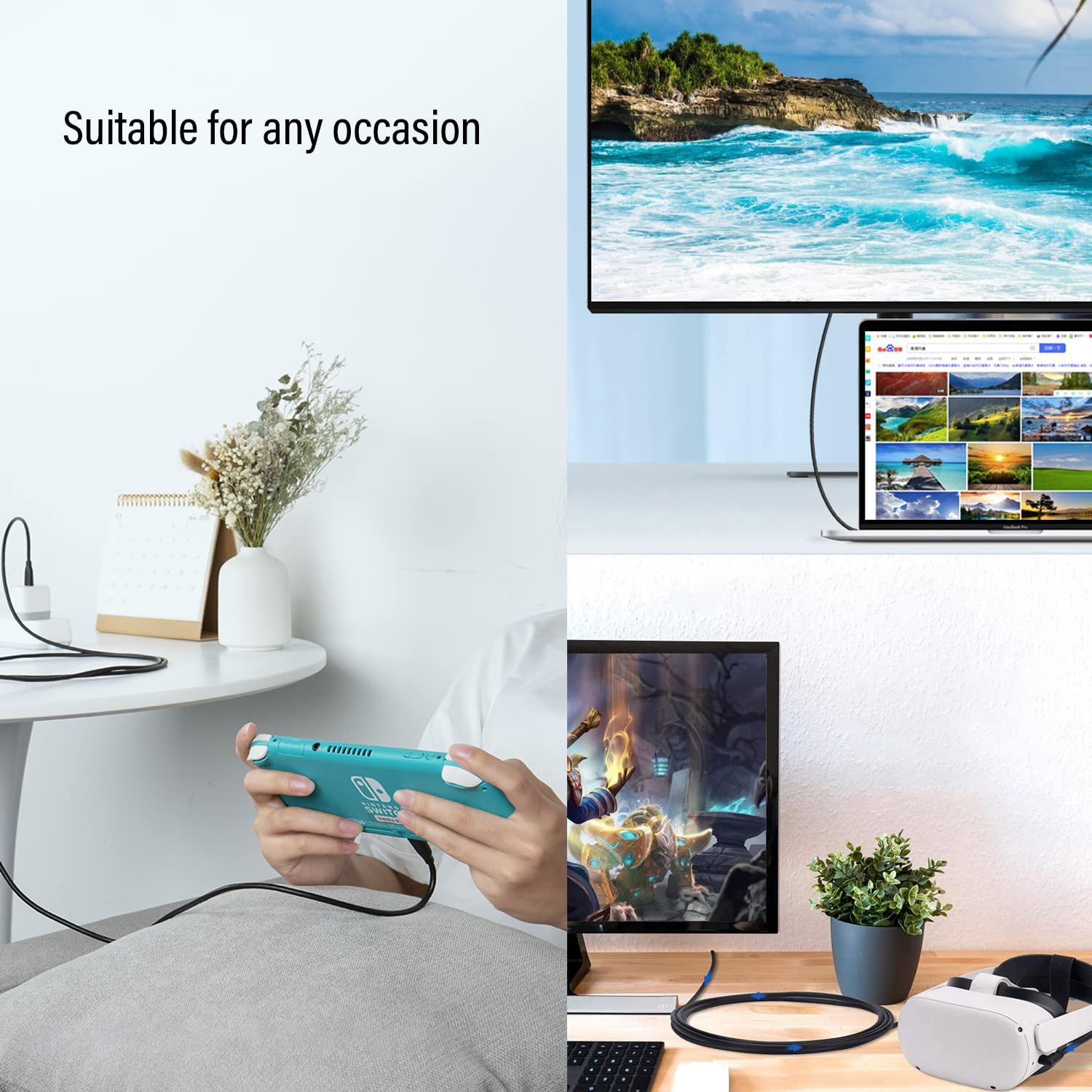 Cable USB-C a USB-C 1.5M Pocxwa 100W 20Gbps 4K