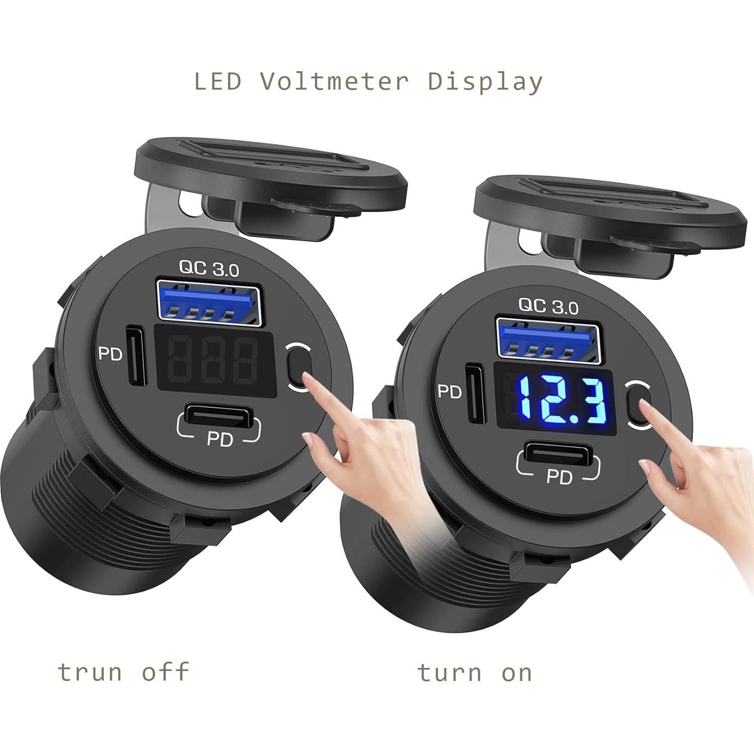 Cargador de Coche Doble USB C SUTN01111-1PC Carga Rápida 3.0