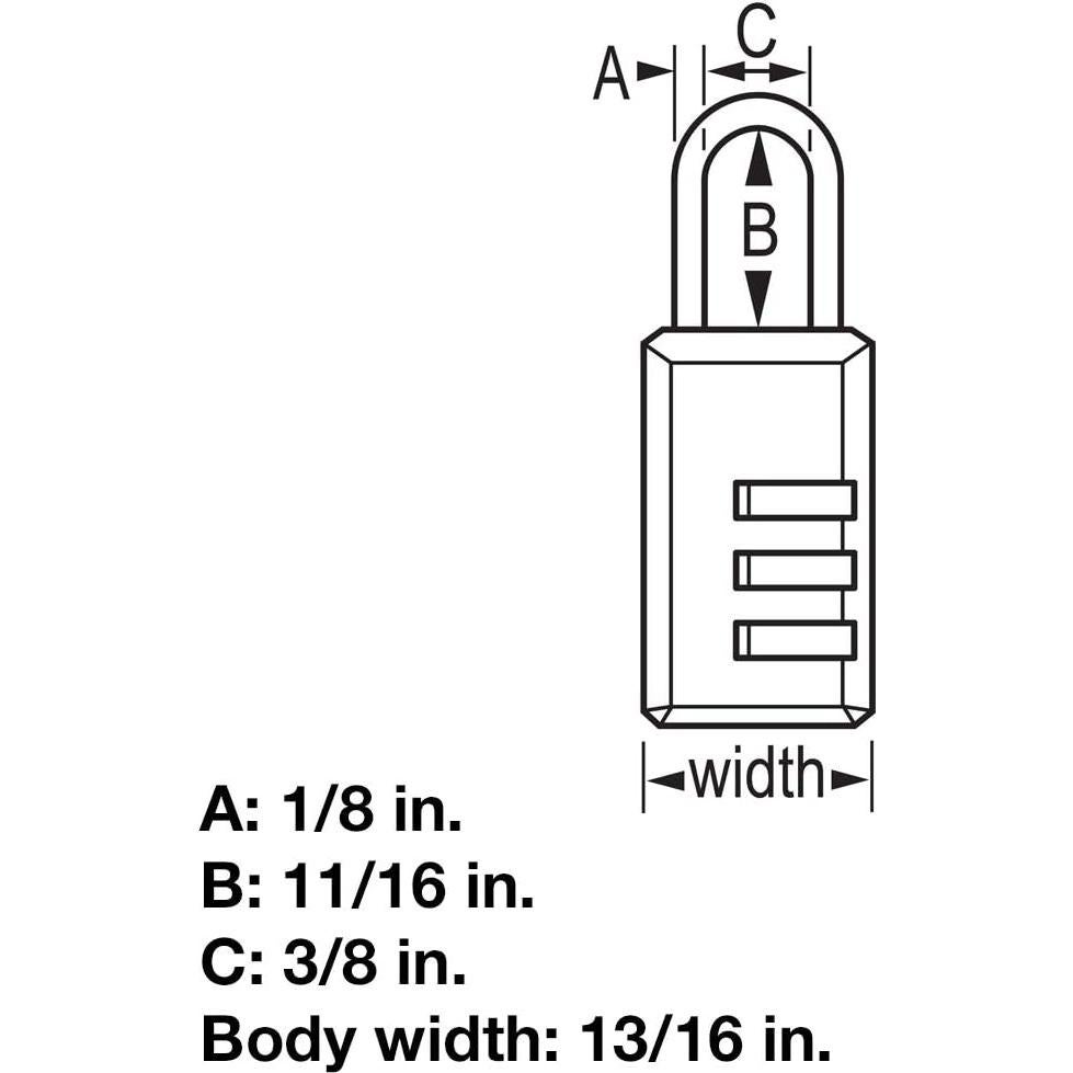 Candado de Combinación Personalizable Master Lock 646D 21 mm Negro