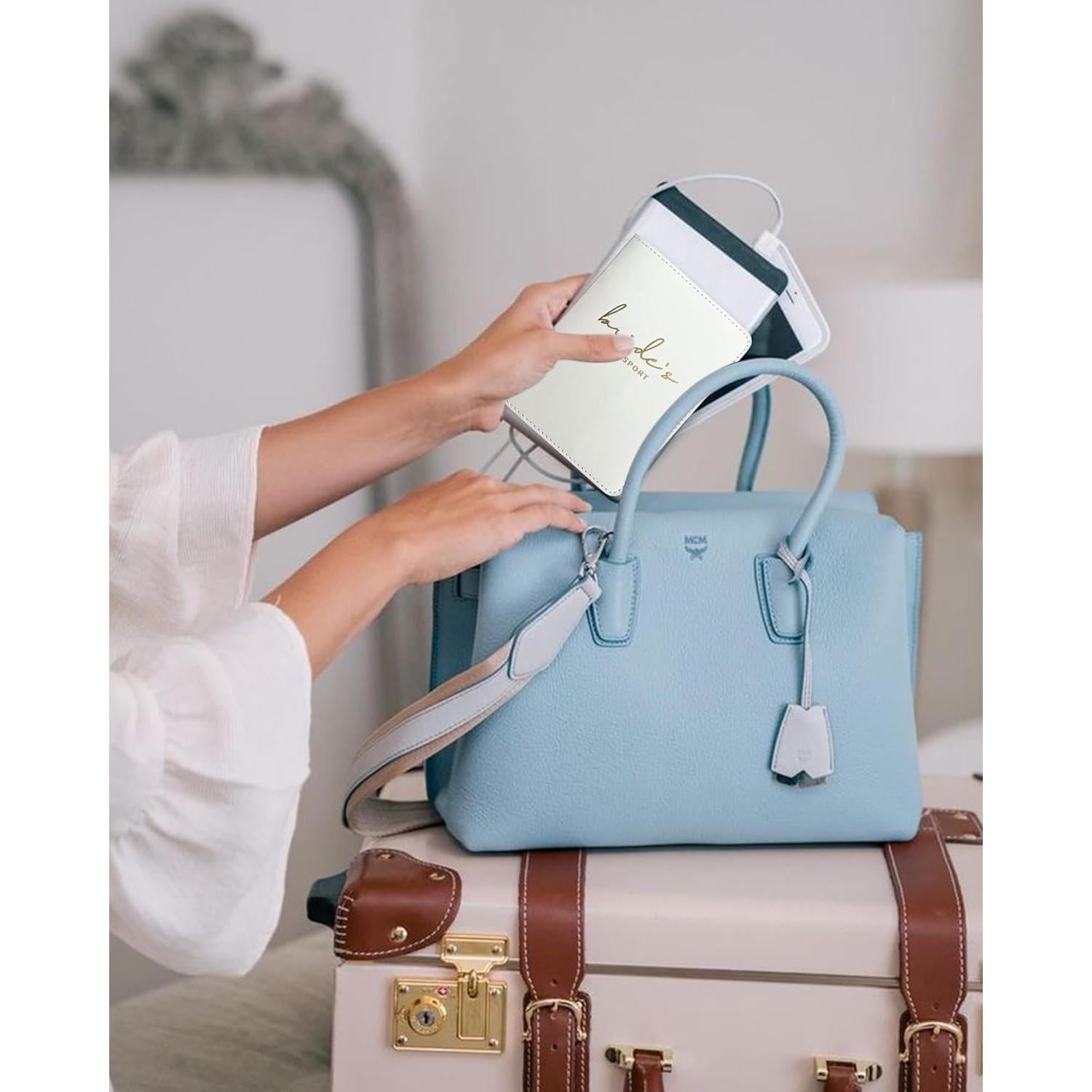 Juego de Fundas de Pasaporte Novios HubbyWifeyGifts - Protección de Viaje