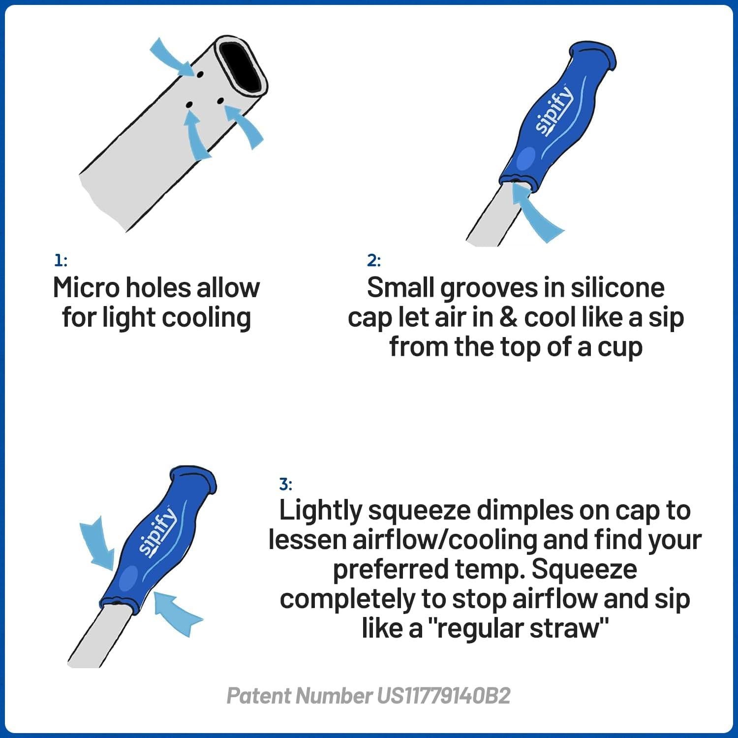Pajitas Reutilizables Sipify de Acero Inoxidable - 2 Unidades