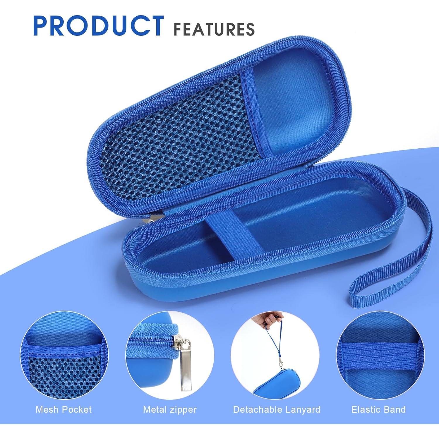 Funda Dura Azul para Cepillo Facial NagraCoola CLIE - Estuche Impermeable