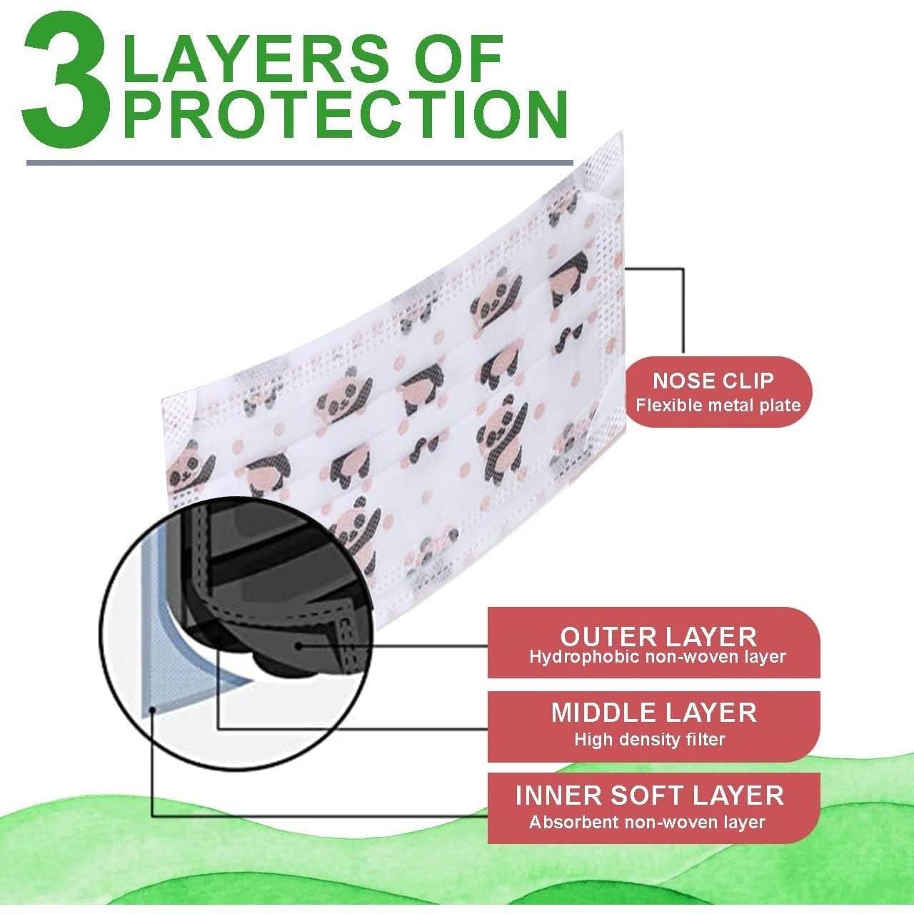 Mascarillas Desechables 3 Capas Oso Marrón - 100 Unidades