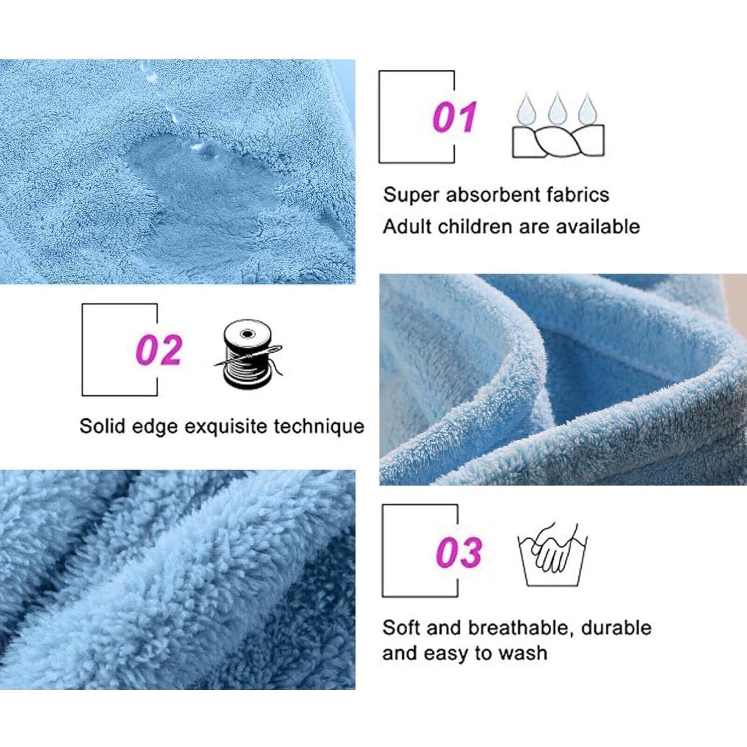 Toalla de Microfibra para el Cabello Kipzy - 3 Unidades, Suave y Absorbente