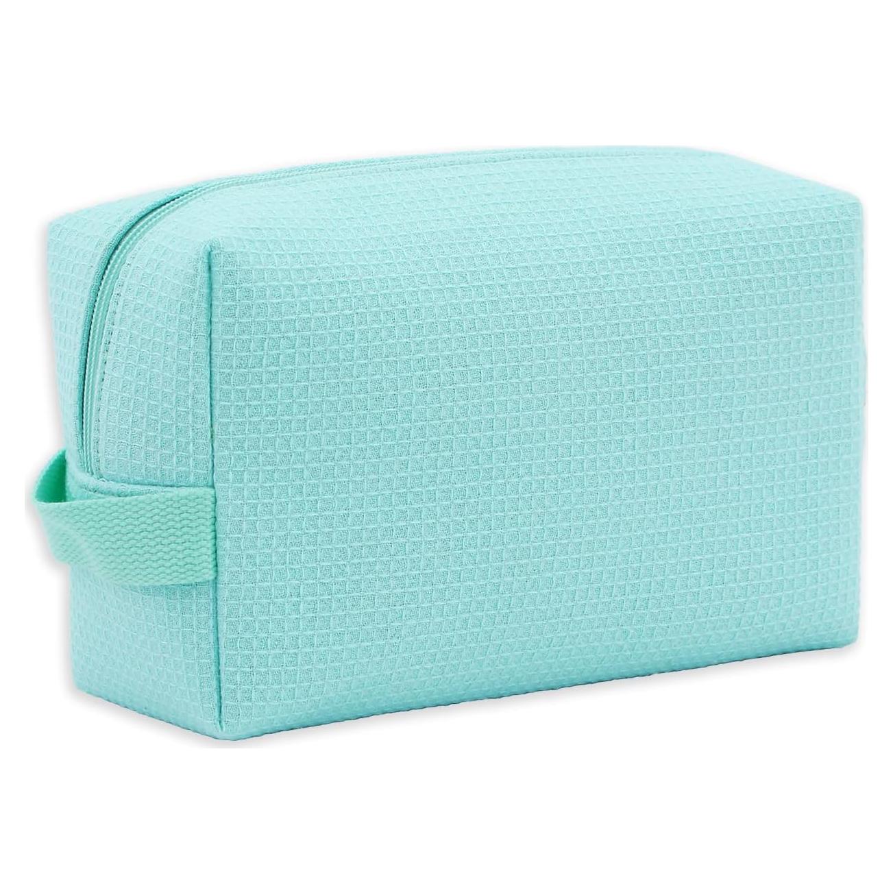 Bolsa de Maquillaje Waffle DYSHAYEN Menta 22.8x8.9x14 cm