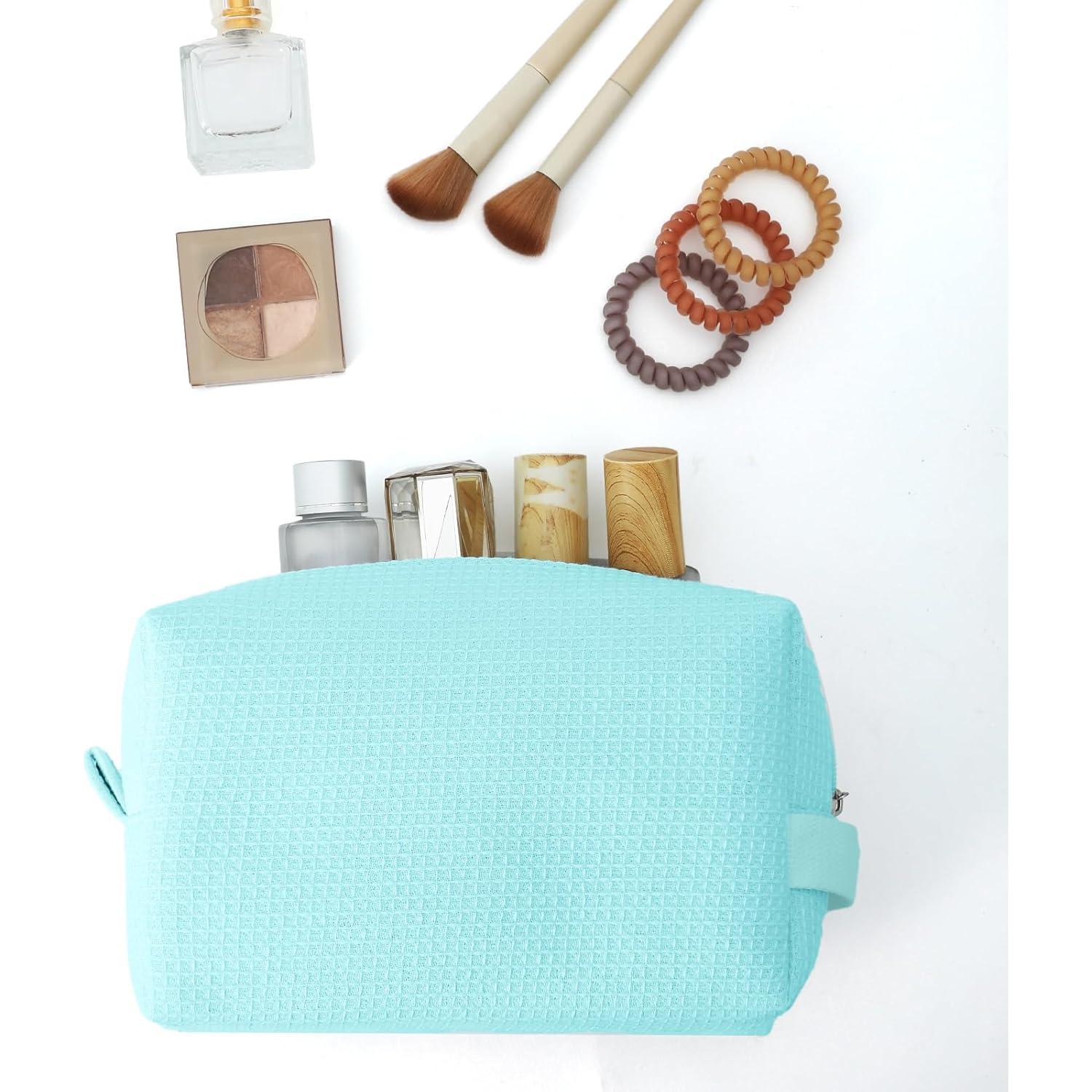 Bolsa de Maquillaje Waffle DYSHAYEN Menta 22.8x8.9x14 cm