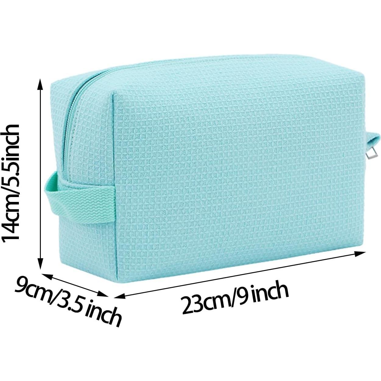 Bolsa de Maquillaje Waffle DYSHAYEN Menta 22.8x8.9x14 cm