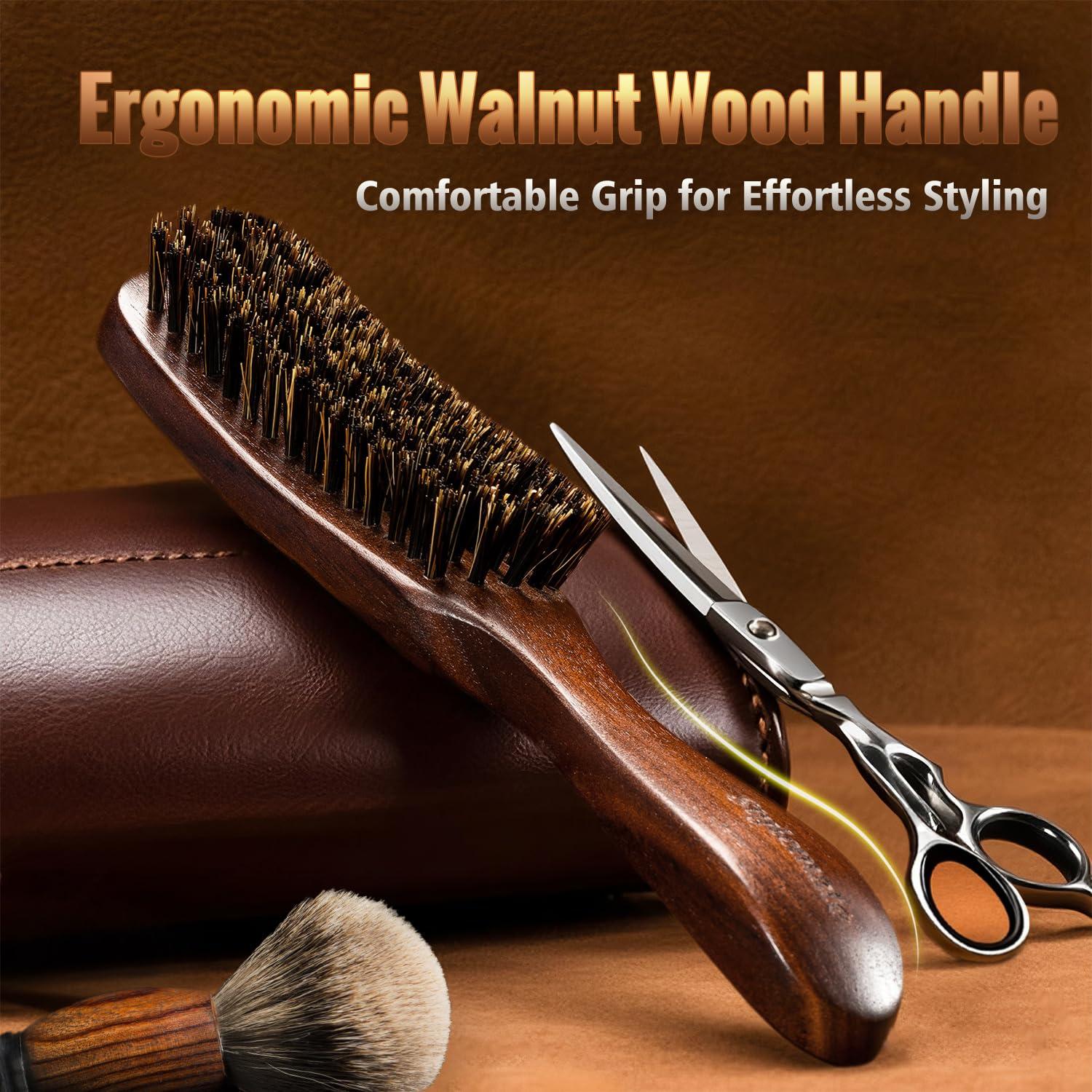 Cepillo de Cerdas de Jabalí STYLEMATE para Cabello y Barba