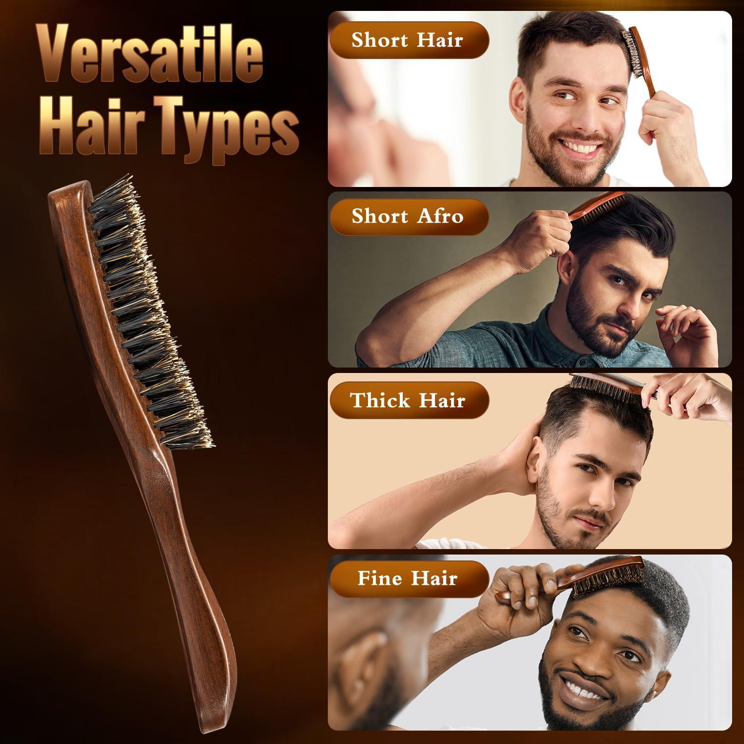 Cepillo de Cerdas de Jabalí STYLEMATE para Cabello y Barba