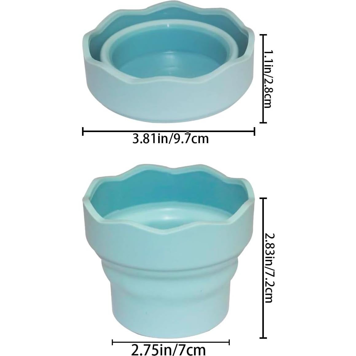 Cubo Lavador de Pinceles Plegable AddLotLot Silicona Azul