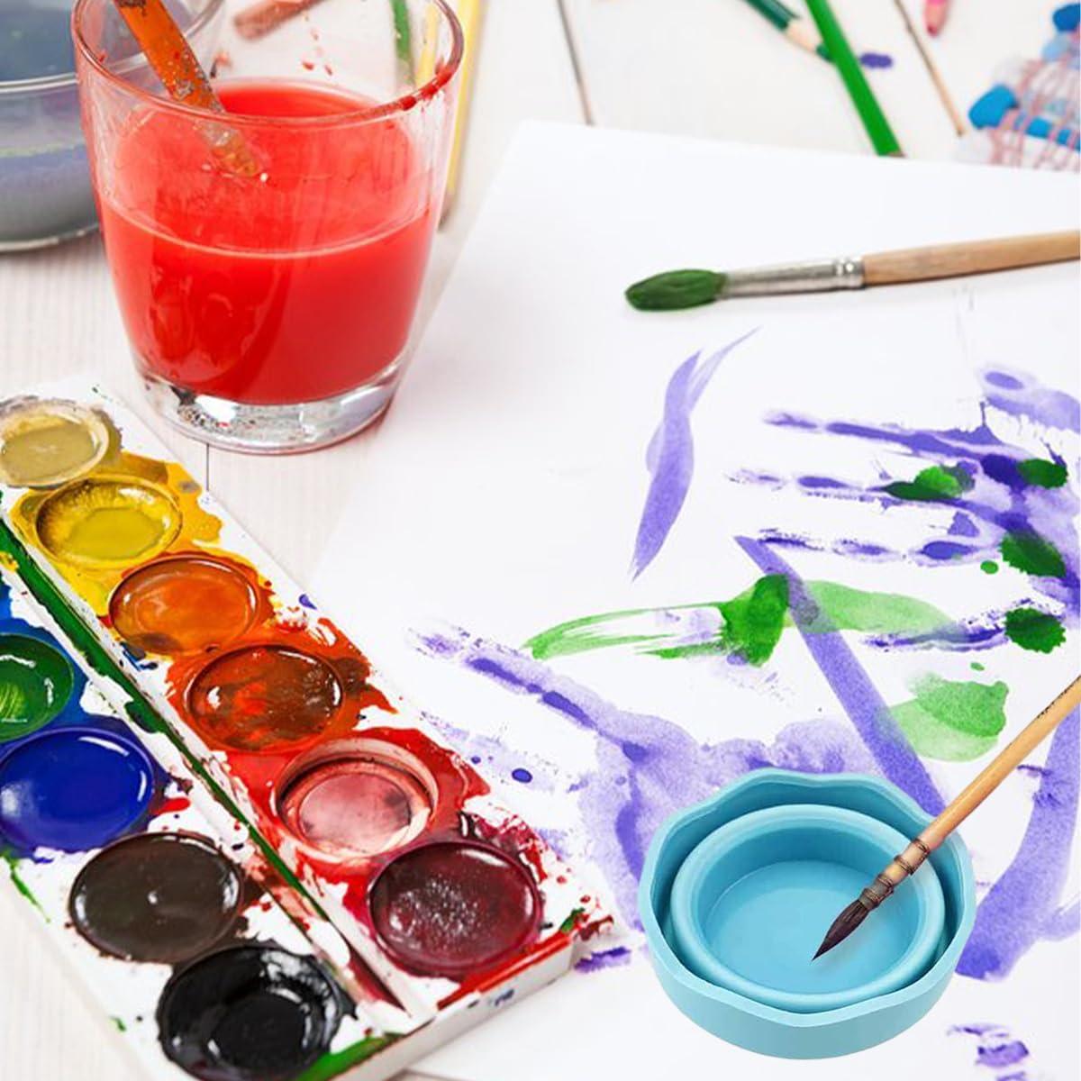 Cubo Lavador de Pinceles Plegable AddLotLot Silicona Azul