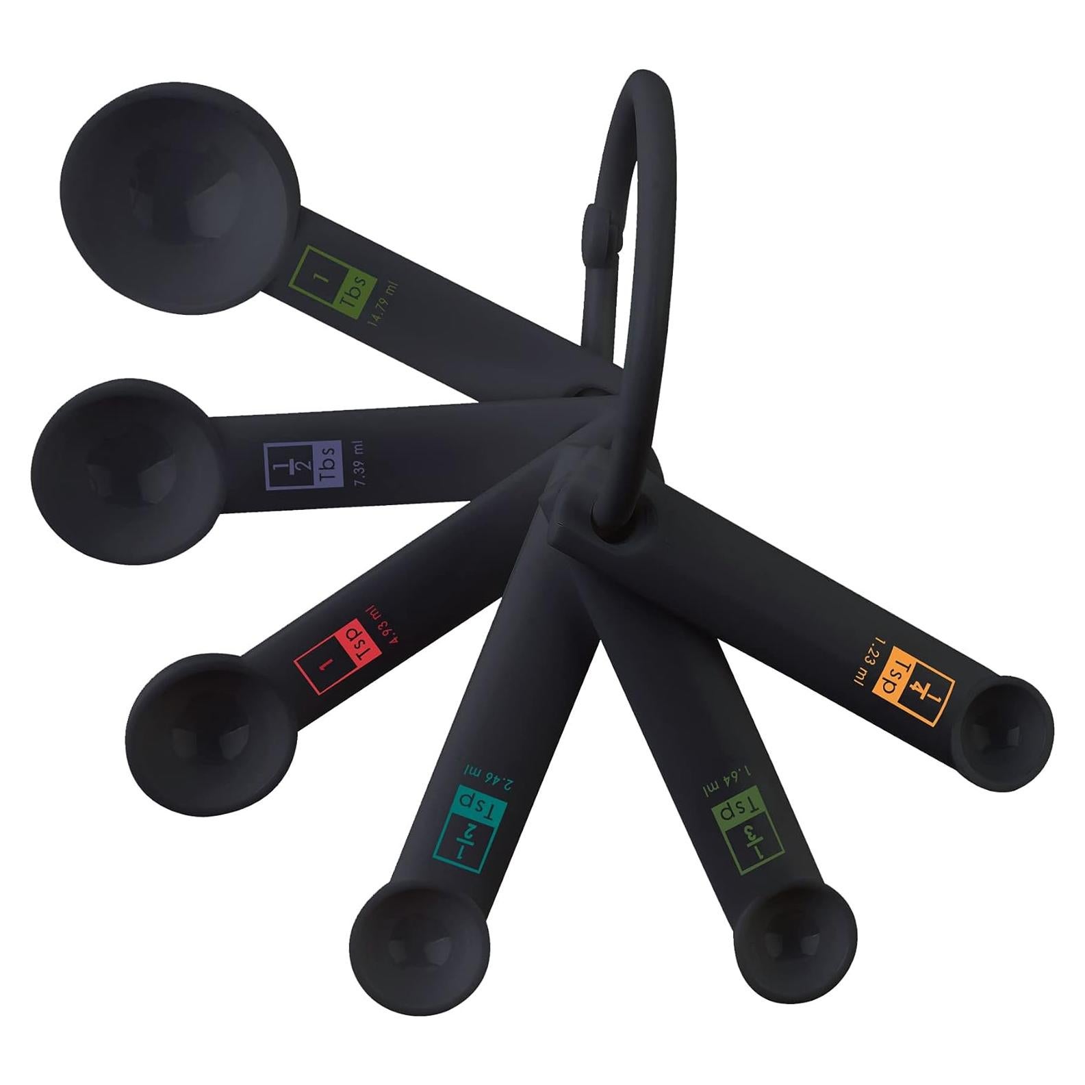 Juego de Cucharas Medidoras Fox Run 6 Piezas Plástico Negro