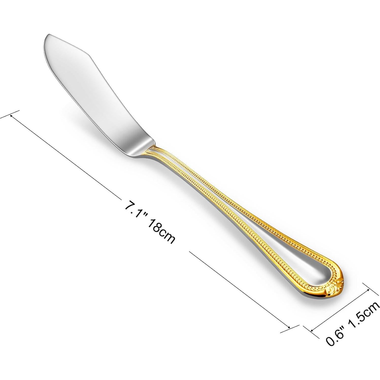 Juego de Cuchillos para Untar KEAWELL 4 Piezas Acero Inoxidable 18/10