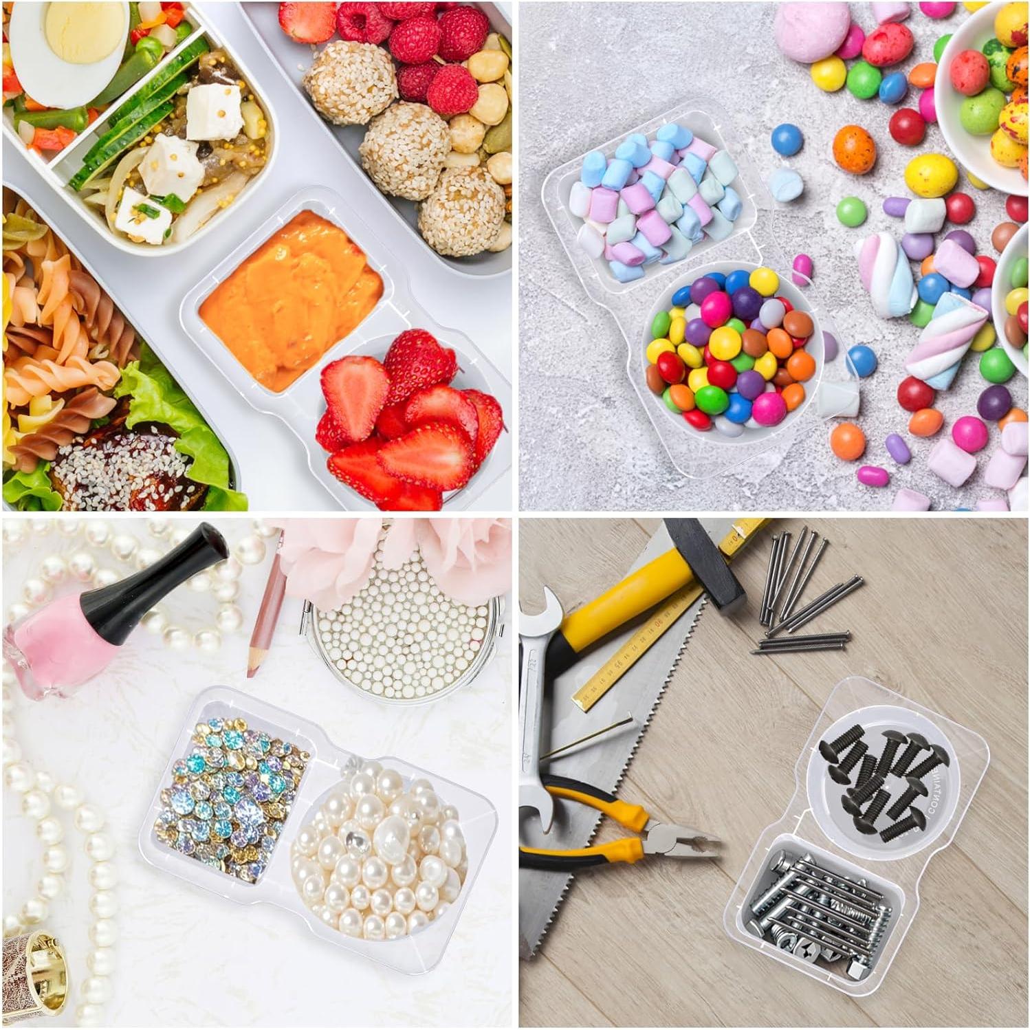 50 Contenedores de Condimentos Doble Compartimento Palksky