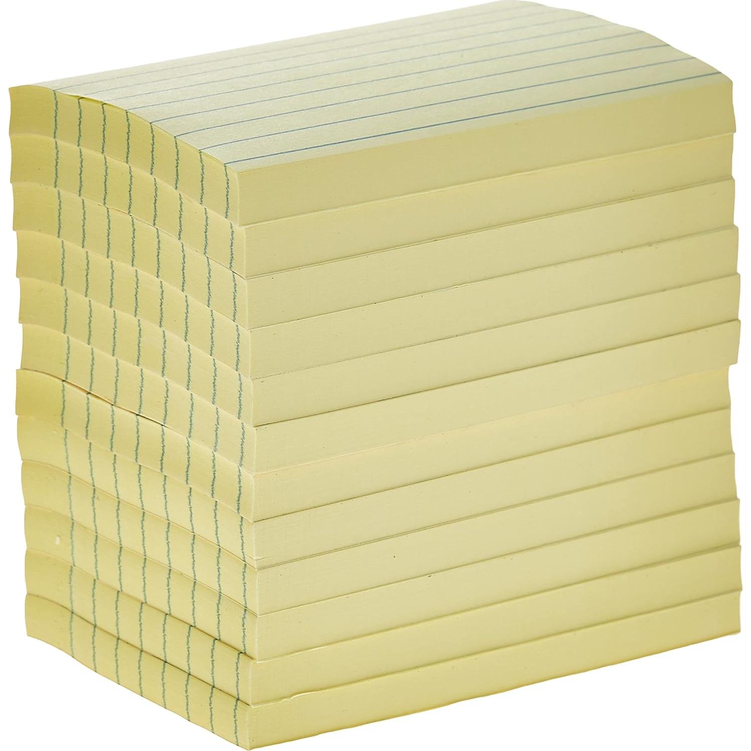 Notas Post-it Amarillo Canario 7.6 x 12.7 cm 12 blocs 100 hojas