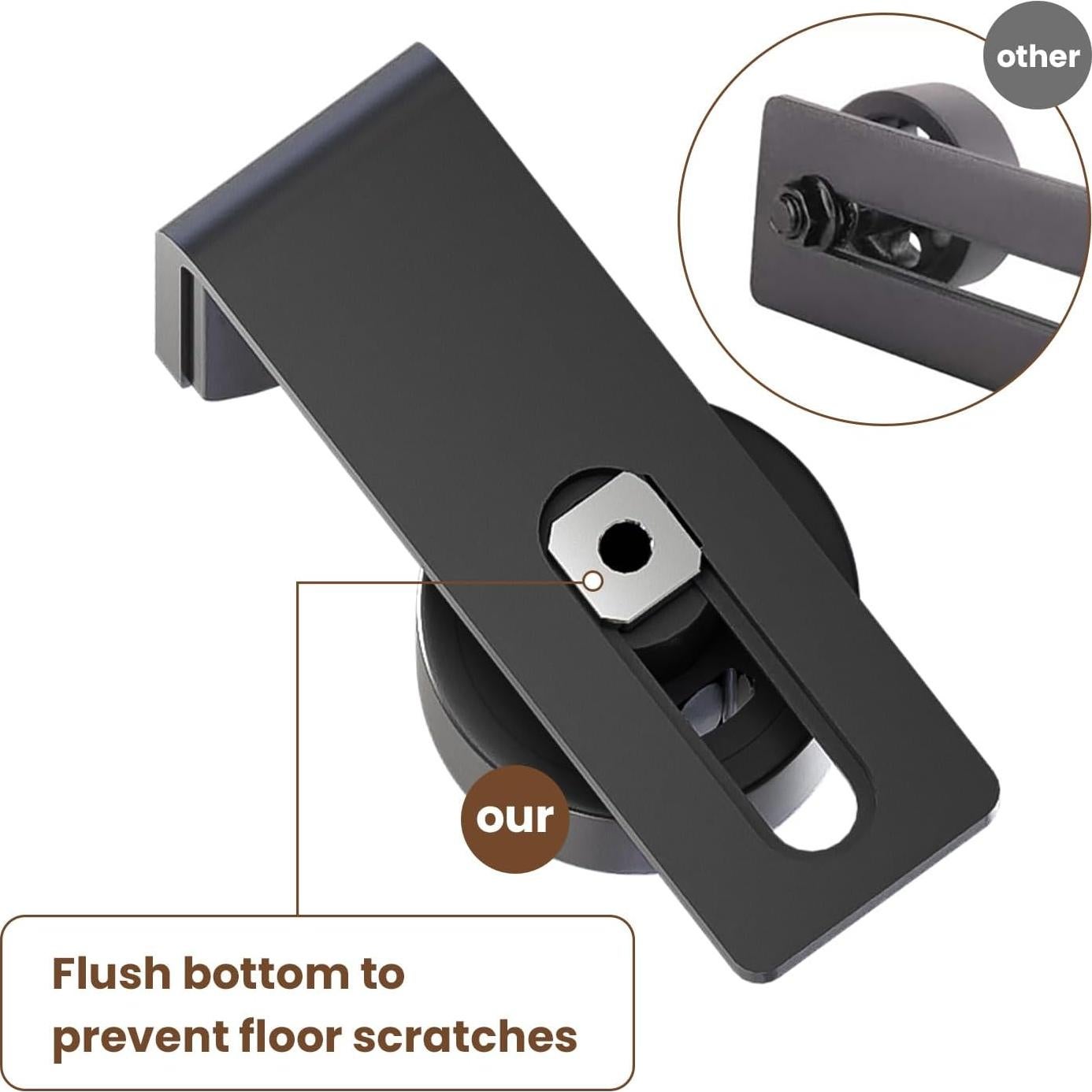 Guía de Piso Deslizante AONAYIOA 2 Pcs Ajustable para Puerta