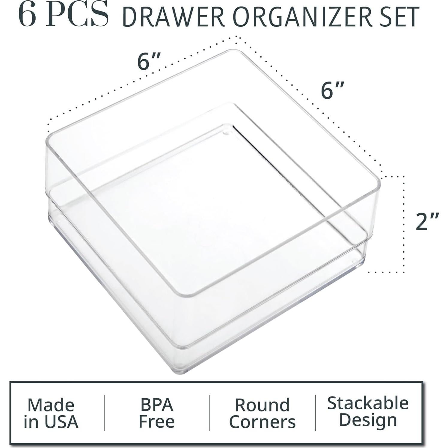 Organizadores de Cajones Apilables STORi - 6 Piezas 15.24 cm