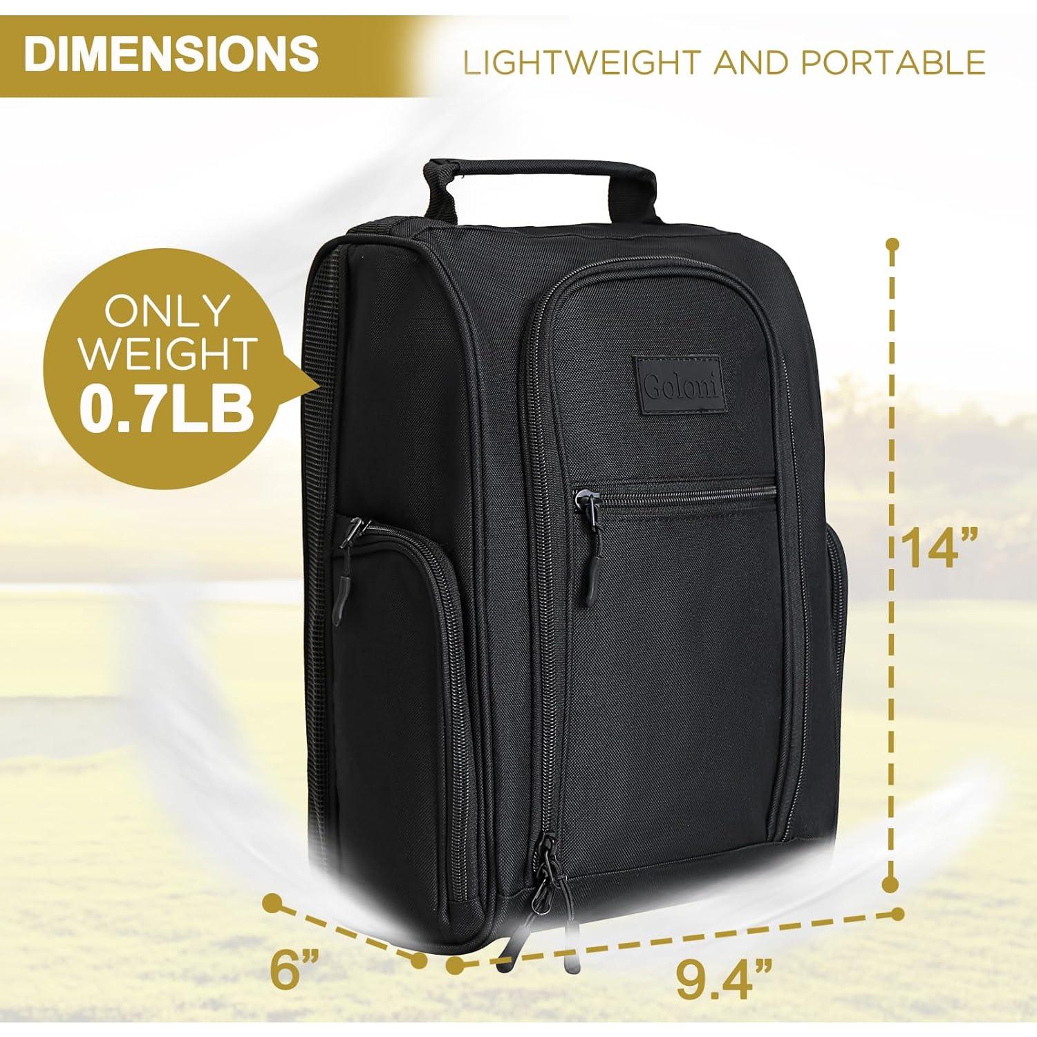 Bolsa de Zapatos de Golf Goloni 2 Pcs Acolchada Negra