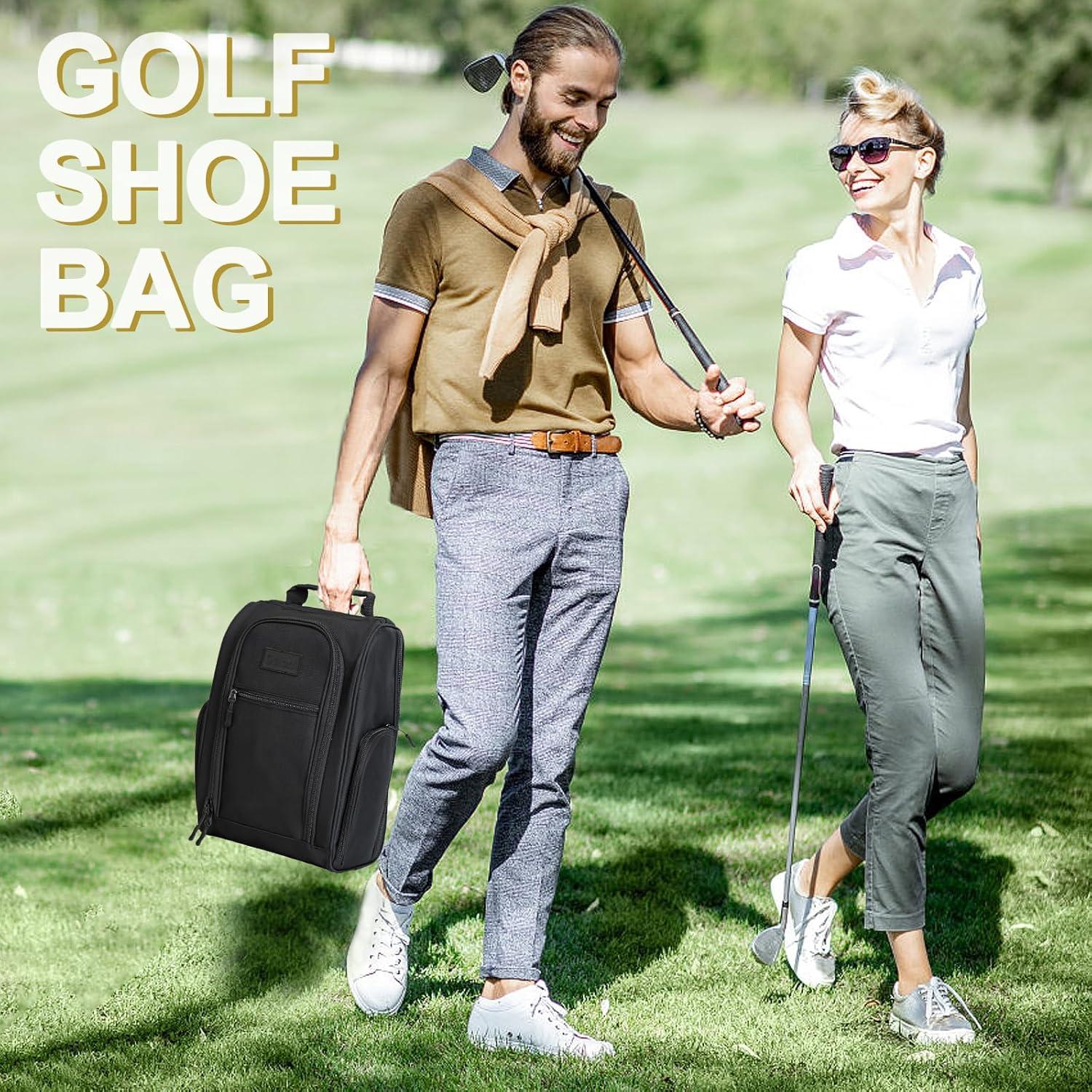 Bolsa de Zapatos de Golf Goloni 2 Pcs Acolchada Negra