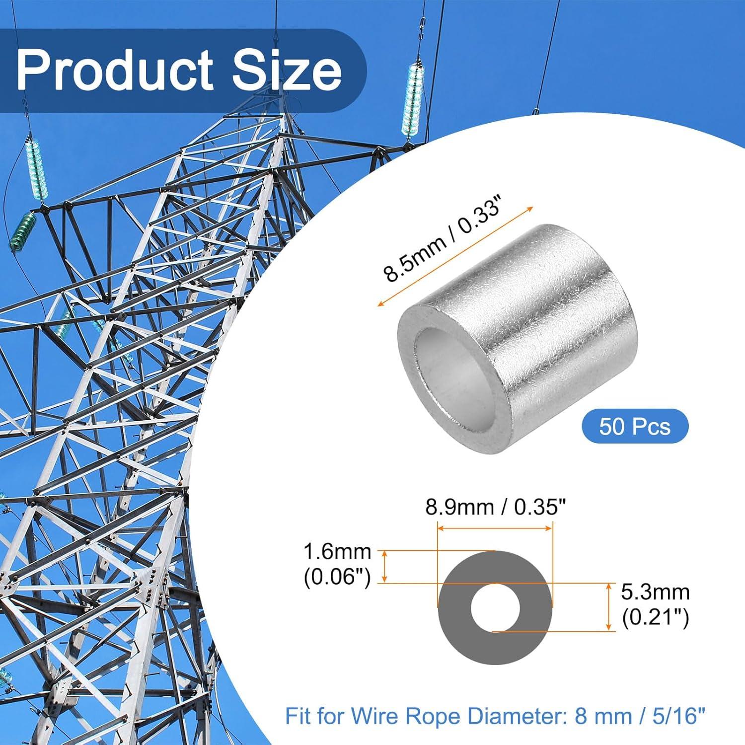Manga de Crimpado de Aluminio MECCANIXITY 5mm - Paquete de 25