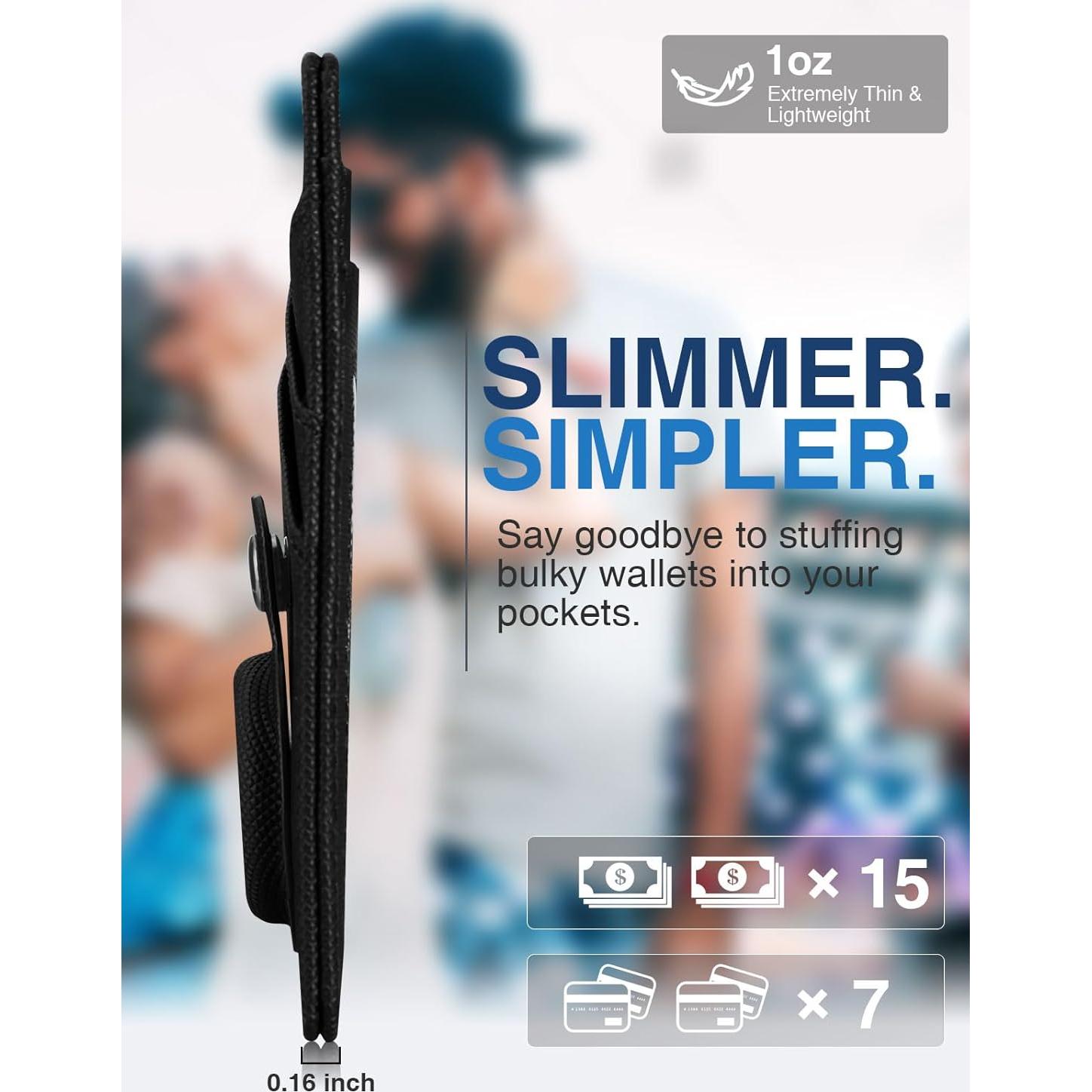 Billetera Minimalista LifeChé con Soporte para AirTag - Negro