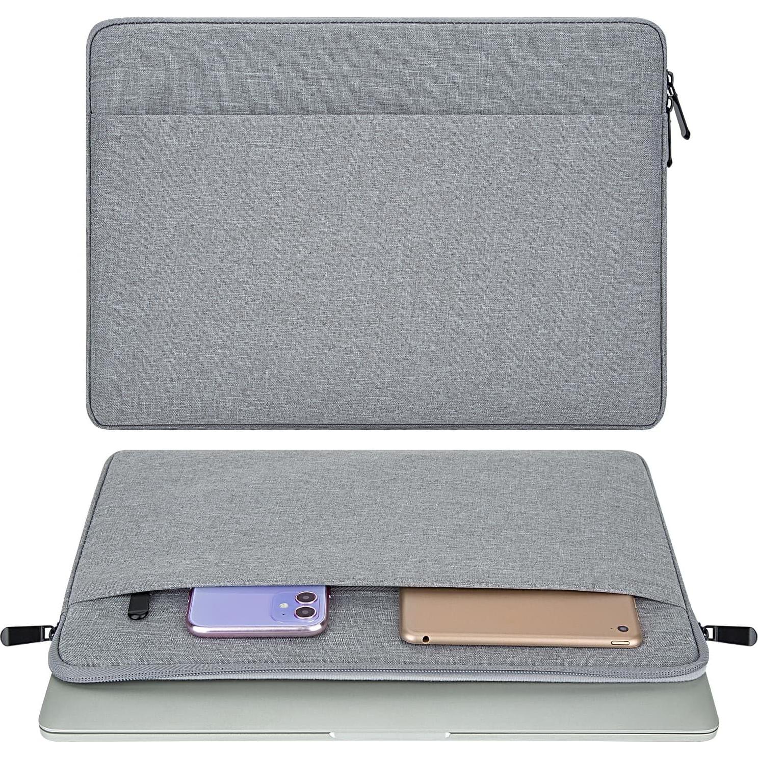 Funda Acolchada para Laptop HEDUGO 33-36 cm Gris con Bolsillo