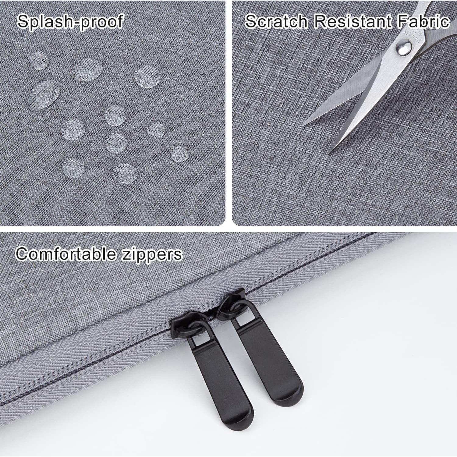 Funda Acolchada para Laptop HEDUGO 33-36 cm Gris con Bolsillo